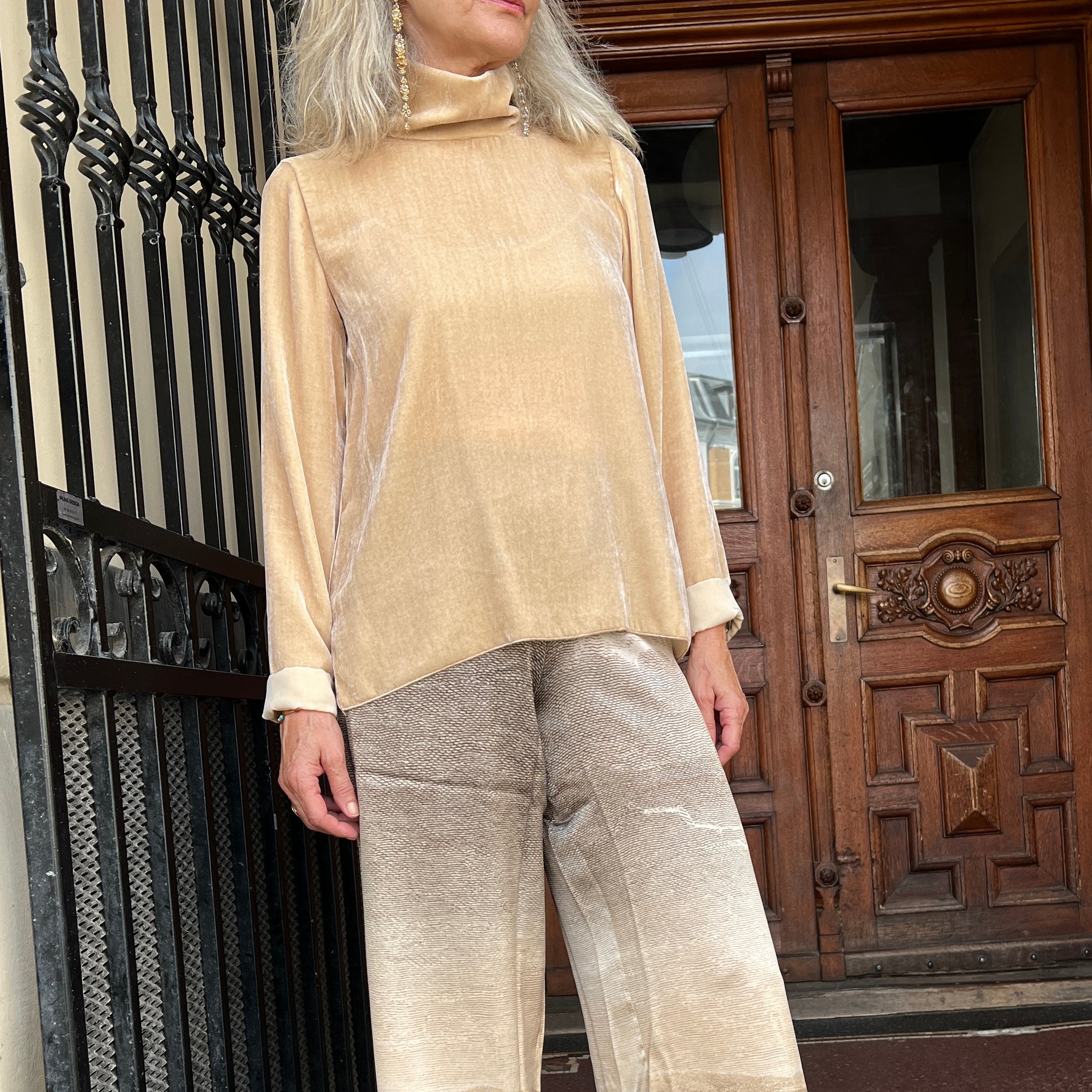 Forte Forte 14346 Velour Rullekrave Honey