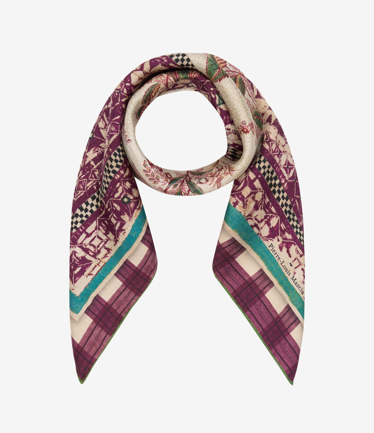 Pierre-Louis Mascia Aloeuw Bandana Silketørklæde Bordeaux