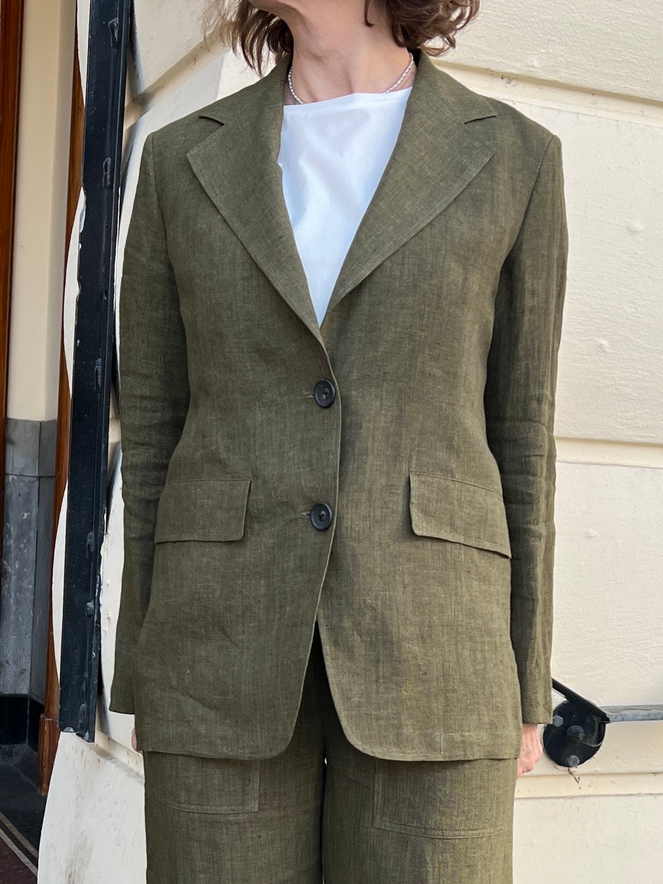 Diega Verko Hør Jakke Kaki