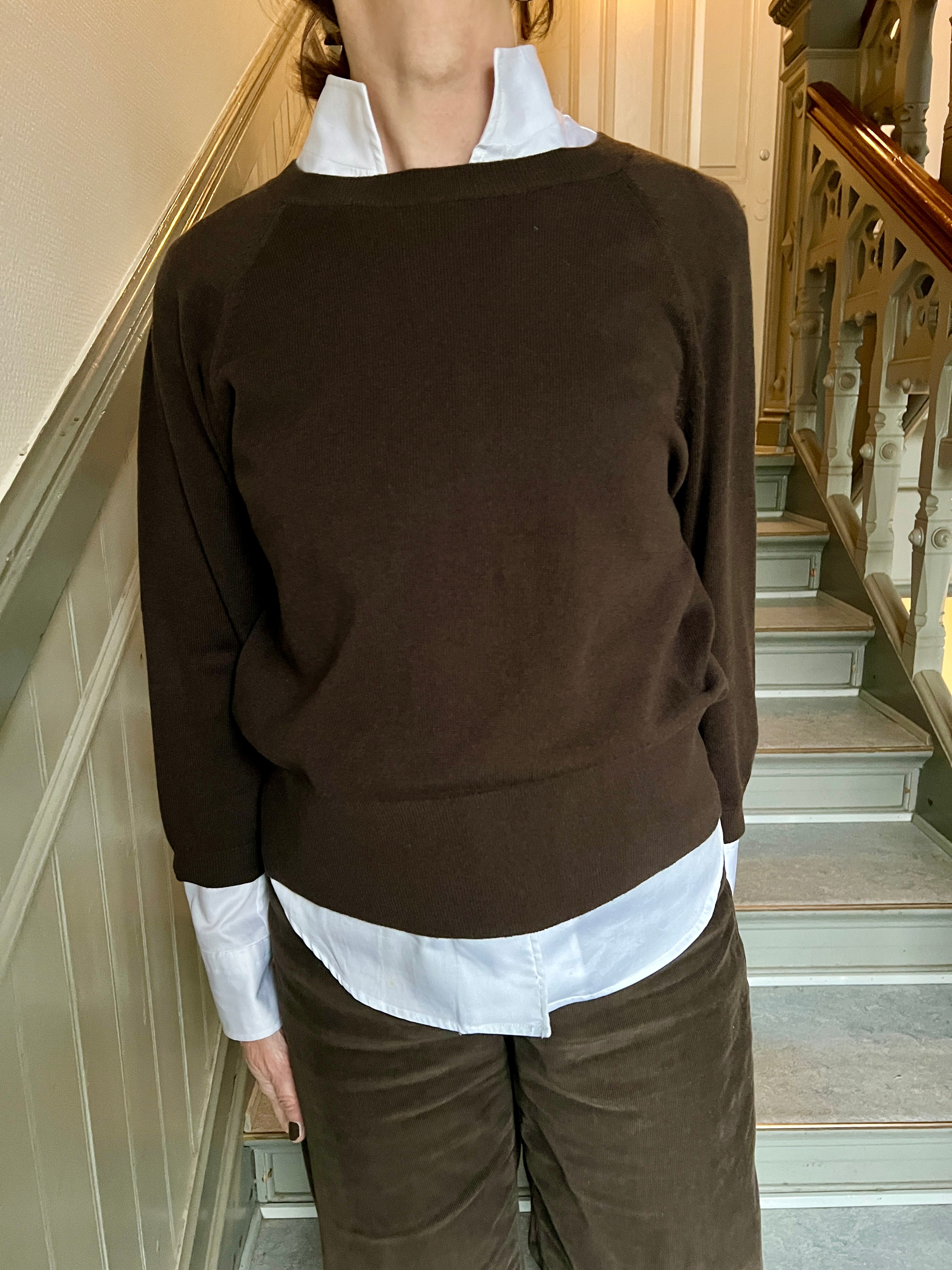 FTC Cashmere 3/4-ærme Sweater Espresso