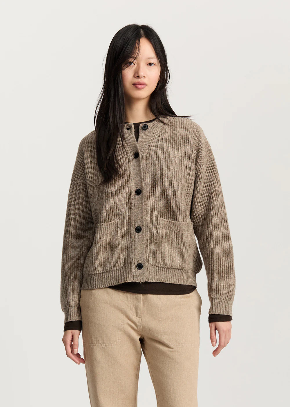 Aiayu Bine Cardigan Pure Soil