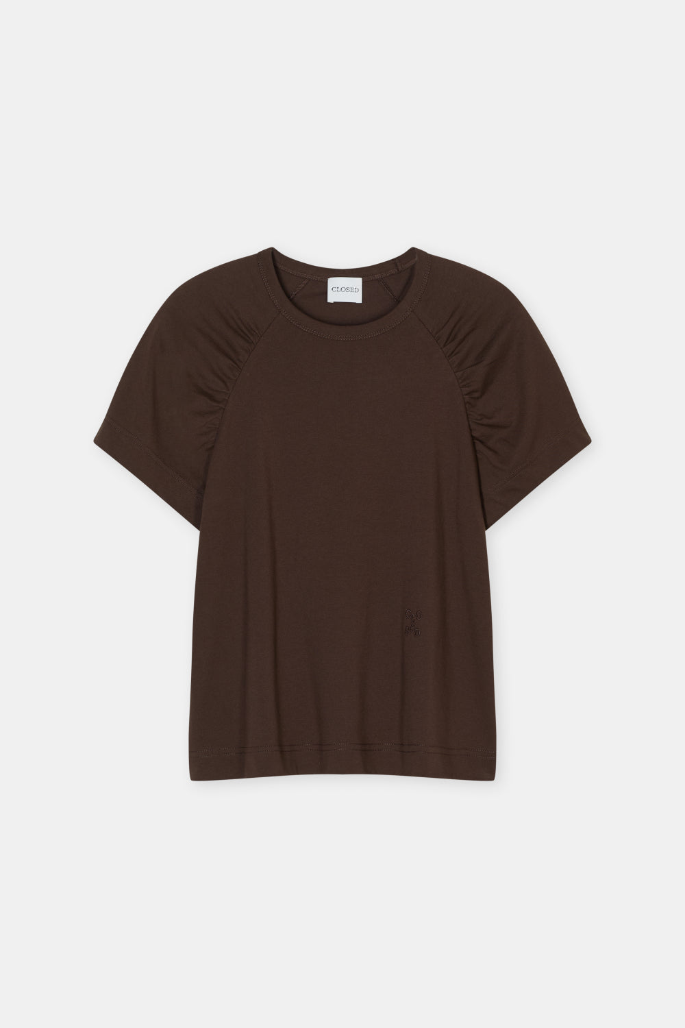 Closed Gathered T-shirt Maple Brown