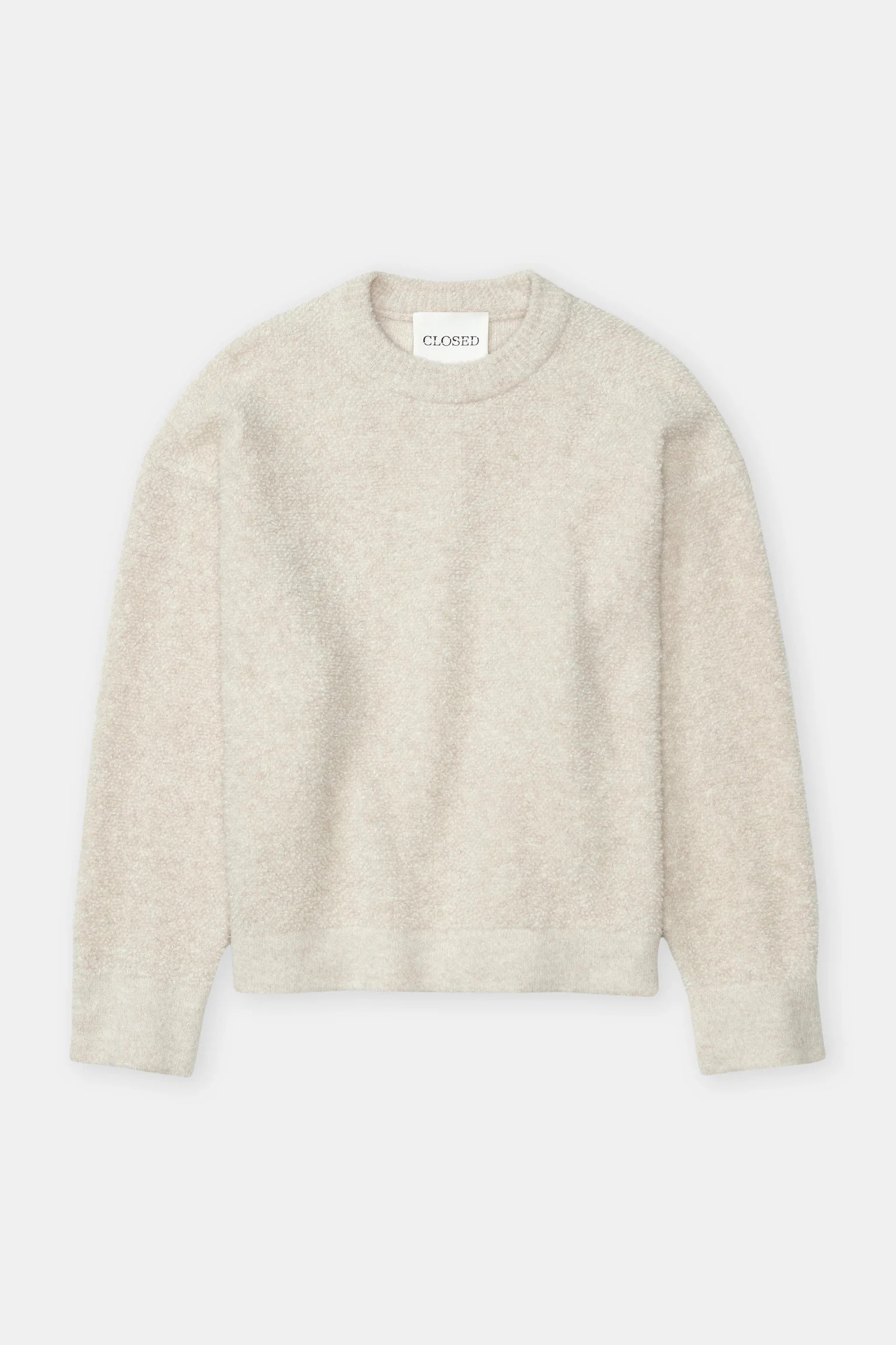 Closed Wool blend bouclé Jumper Pearl Beige