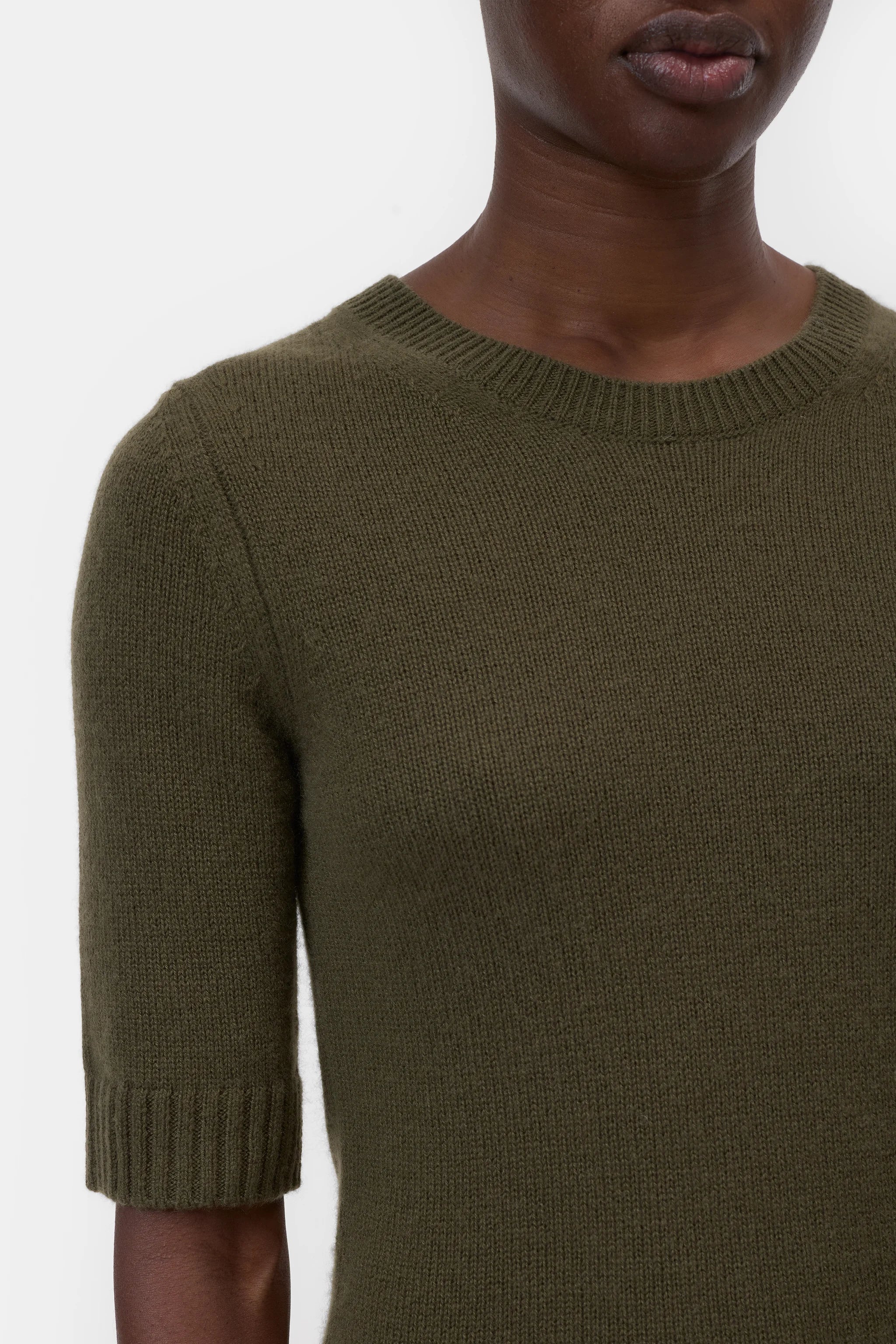 Closed Cashmere Kortærmet Strik Deep Olive