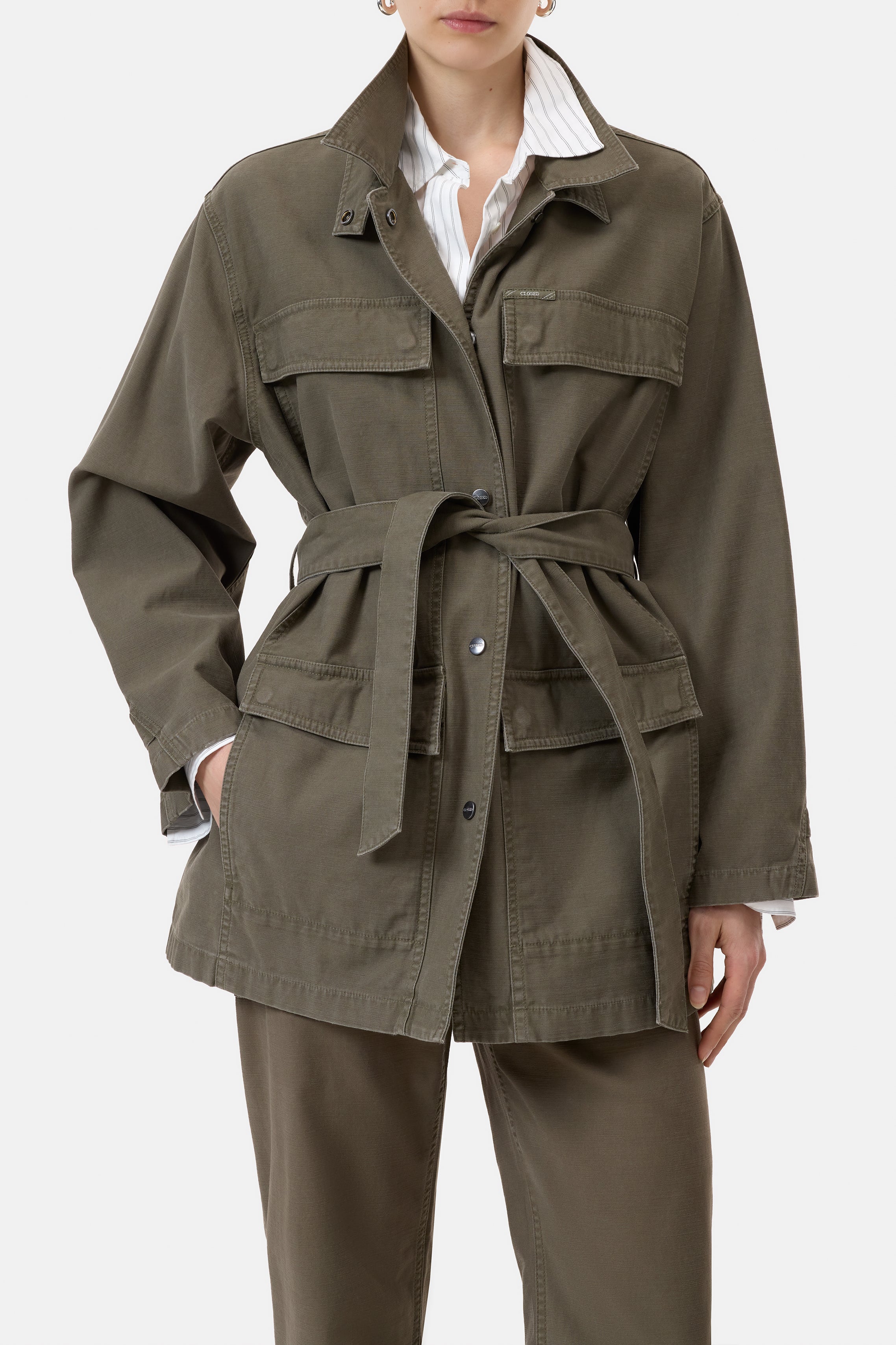 Closed Parka i Forest Green