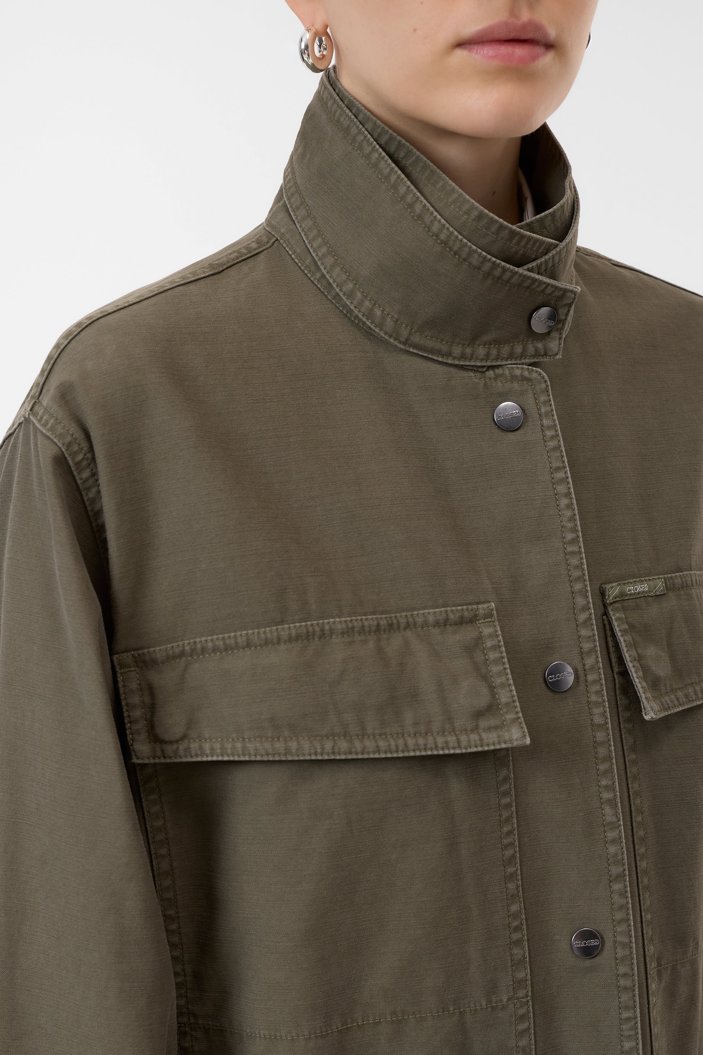 Closed Parka i Forest Green