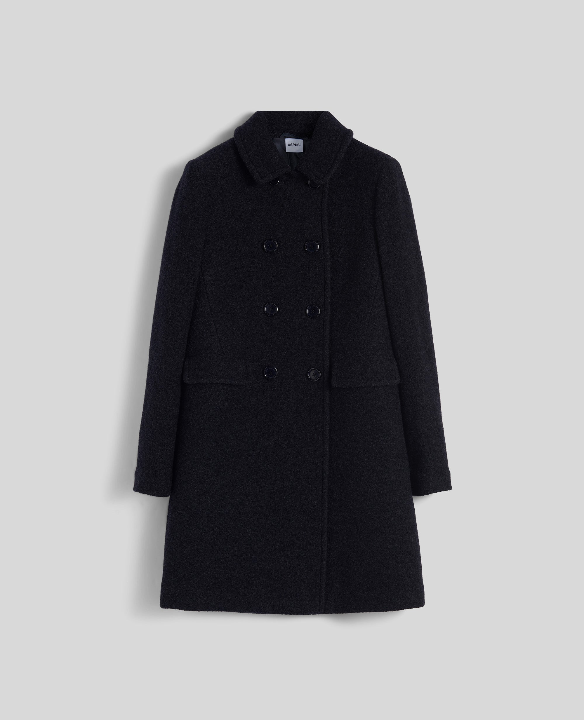 Aspesi Uld Frakke Navy