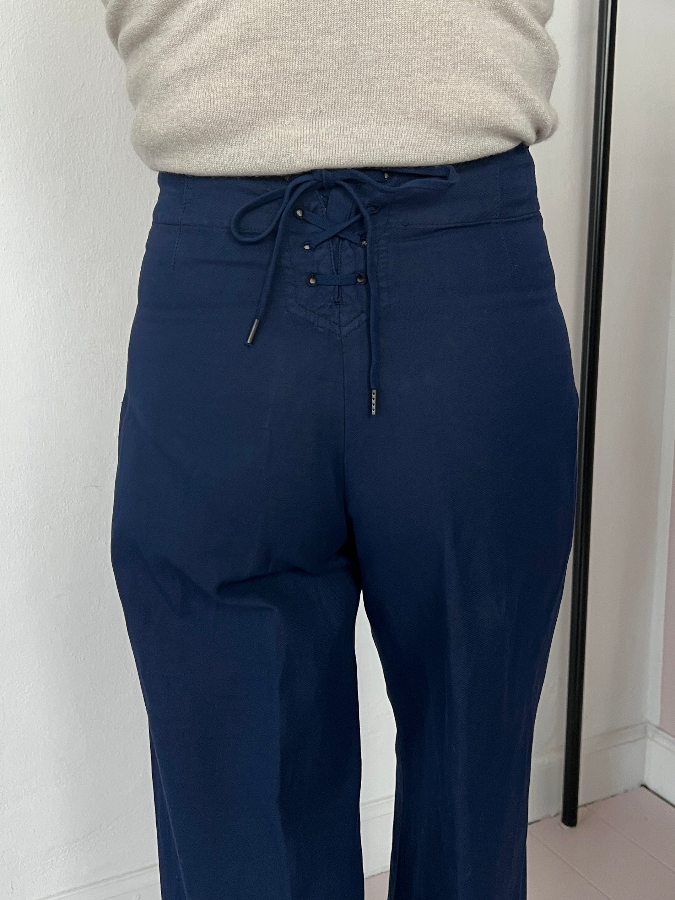 Aspesi Bomuld Hør Bukser Blue