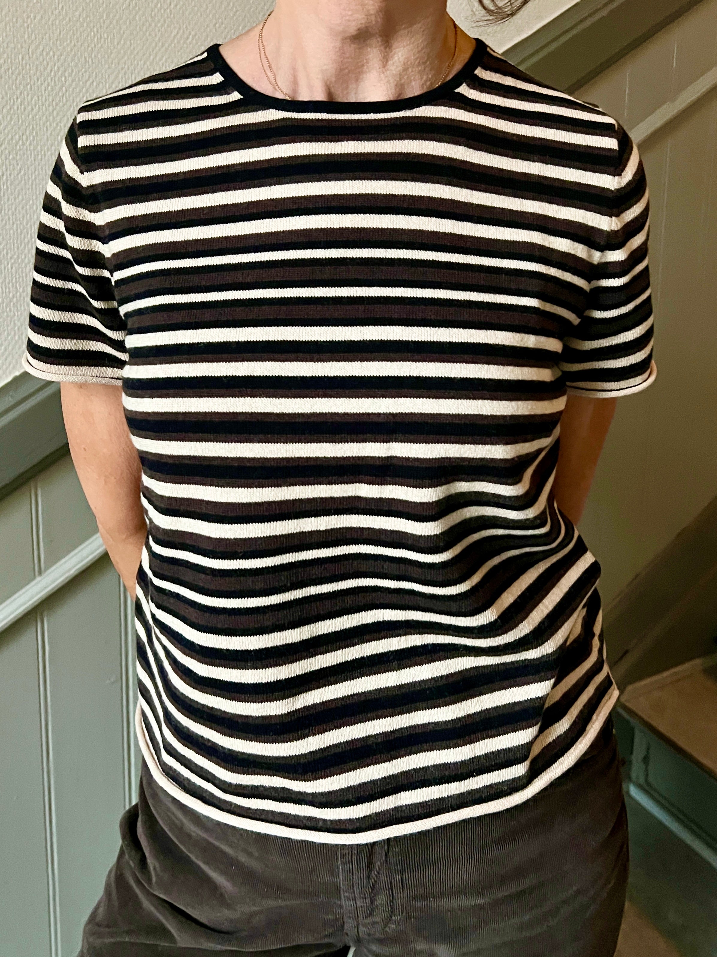 FTC Cashmere Kortærmet Stribet Top