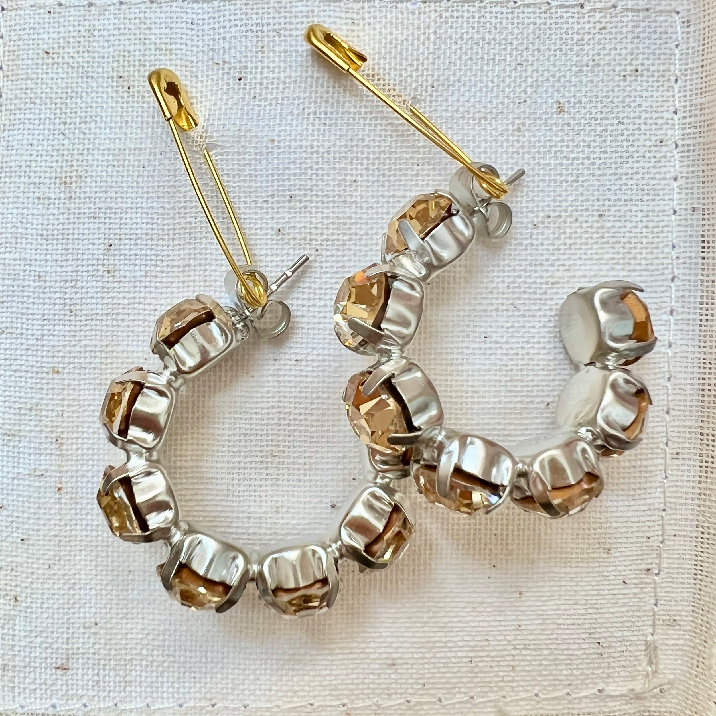 Forte Forte 14191 Crystal Hoop Earrings Ambra