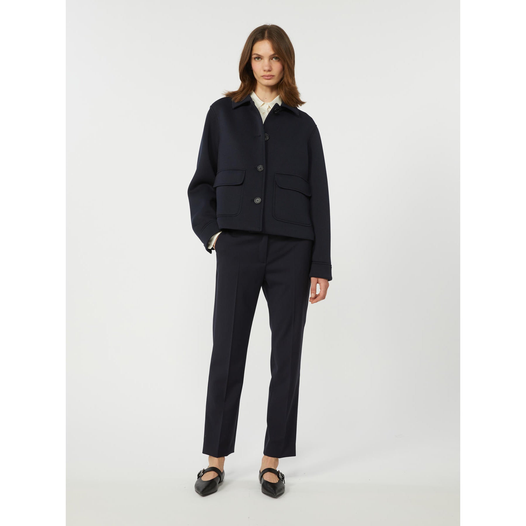 Max Mara Weekend Canon Pure Wool Bukser Black