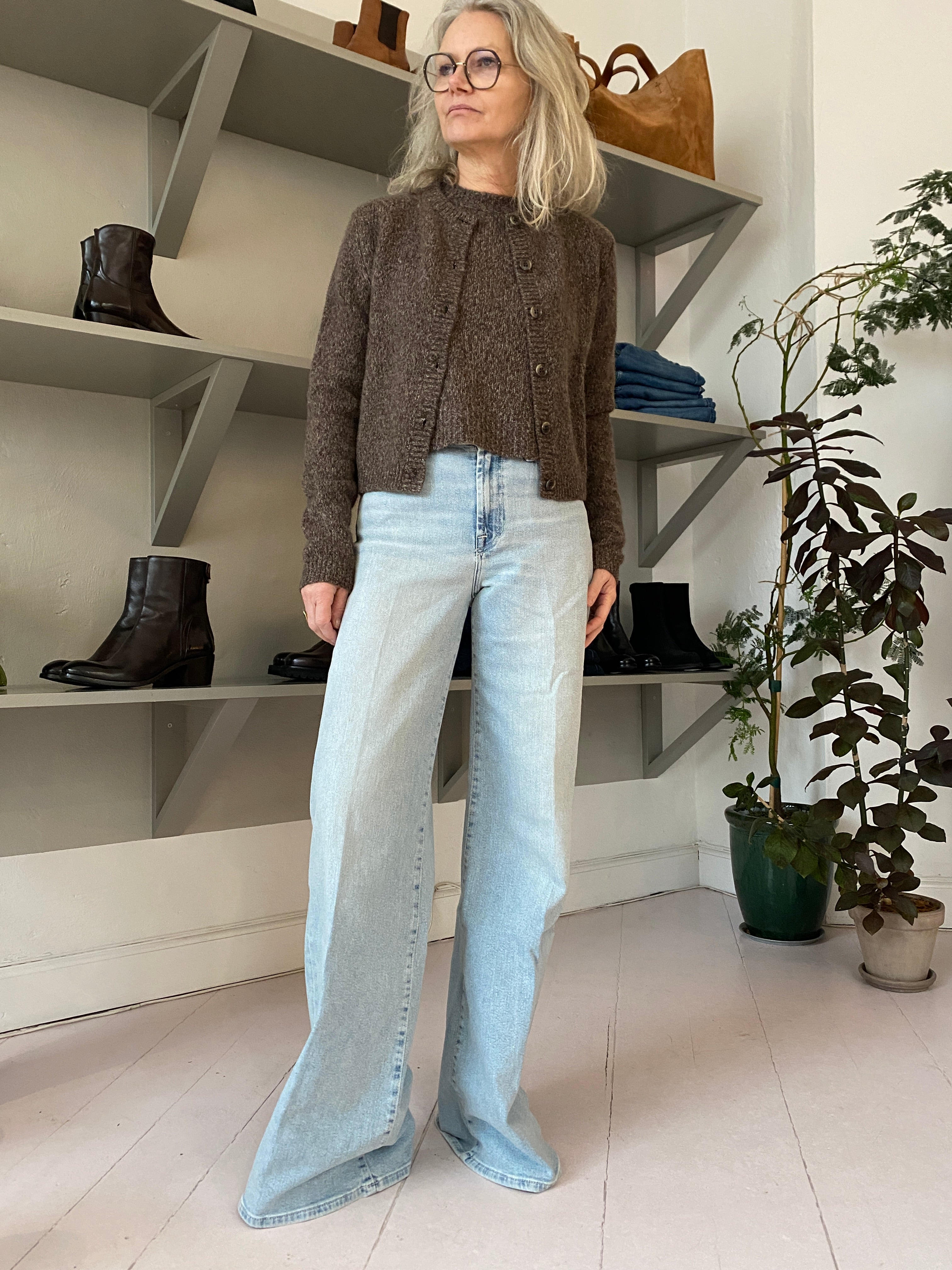 Lisa Yang Felicia Cardigan Soft Bark