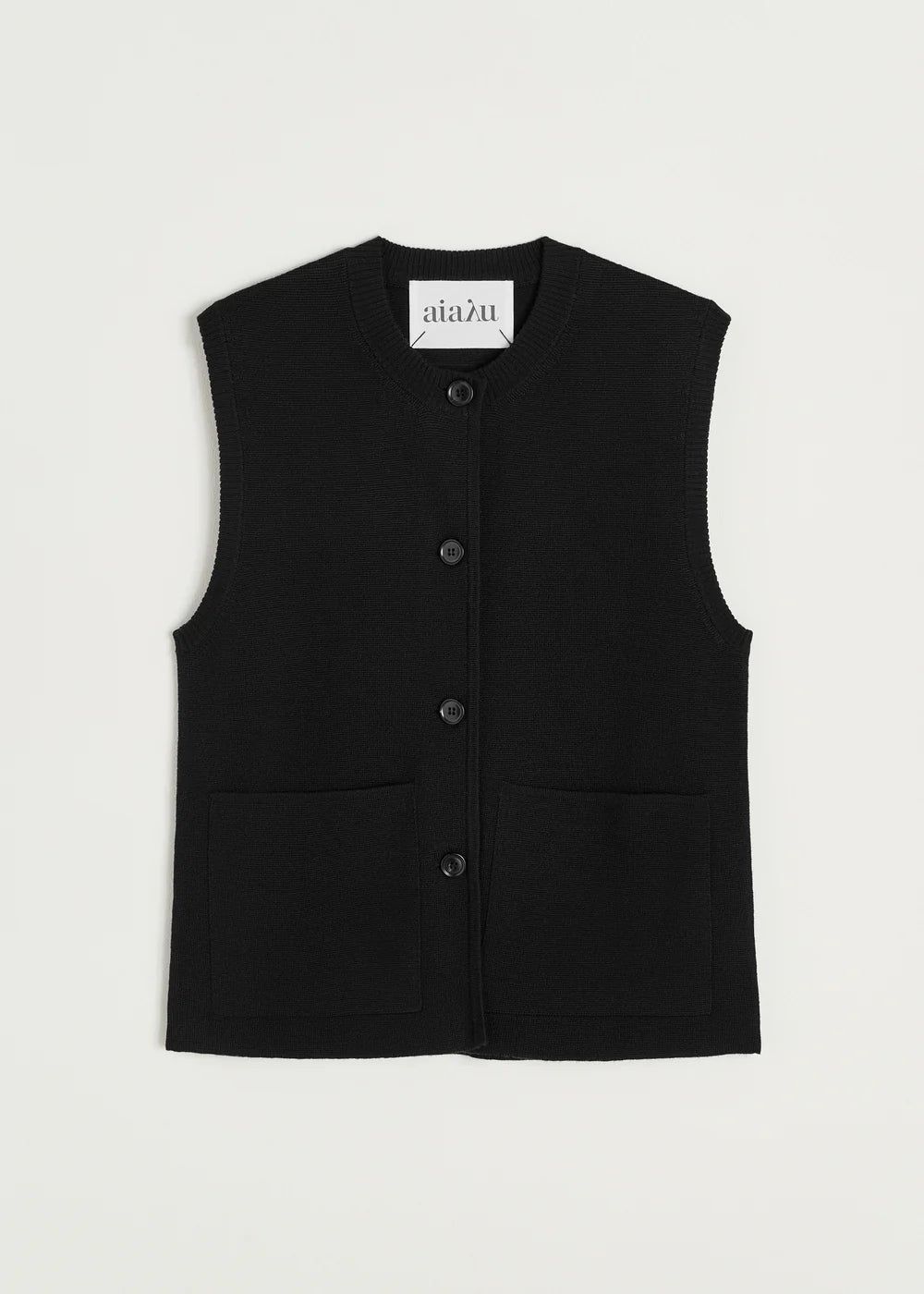 Aiayu Elva Merinould Vest Black