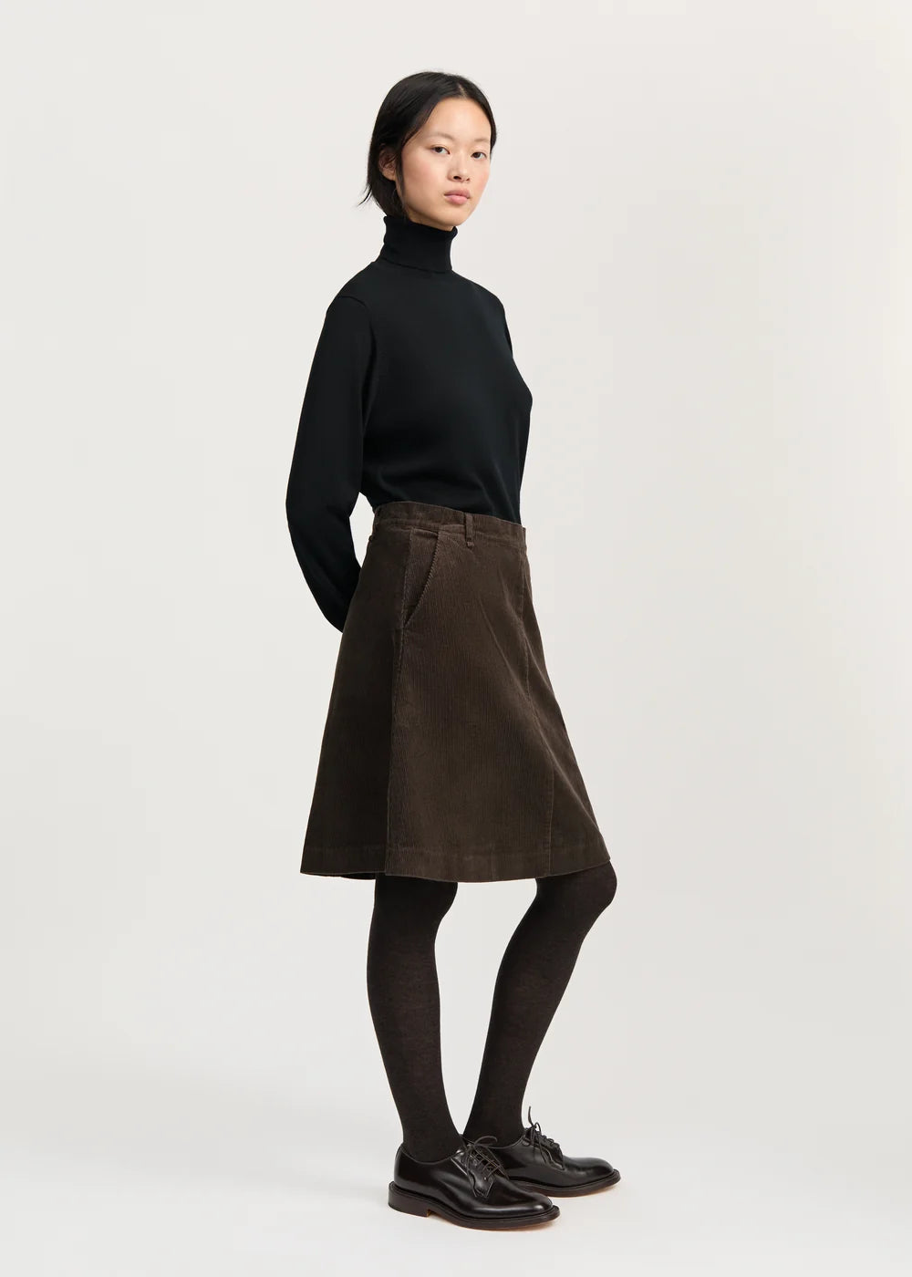 Aiayu Estelle Skirt Short Corduroy Smokey Brown