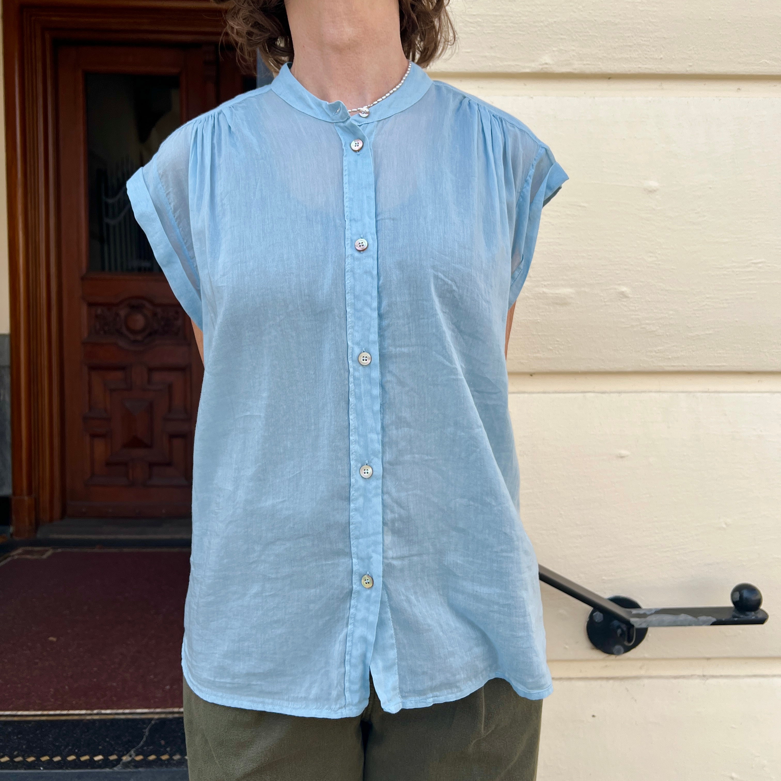 Forte Forte 9924 Cotton Voile Sleeveless Top Nuage