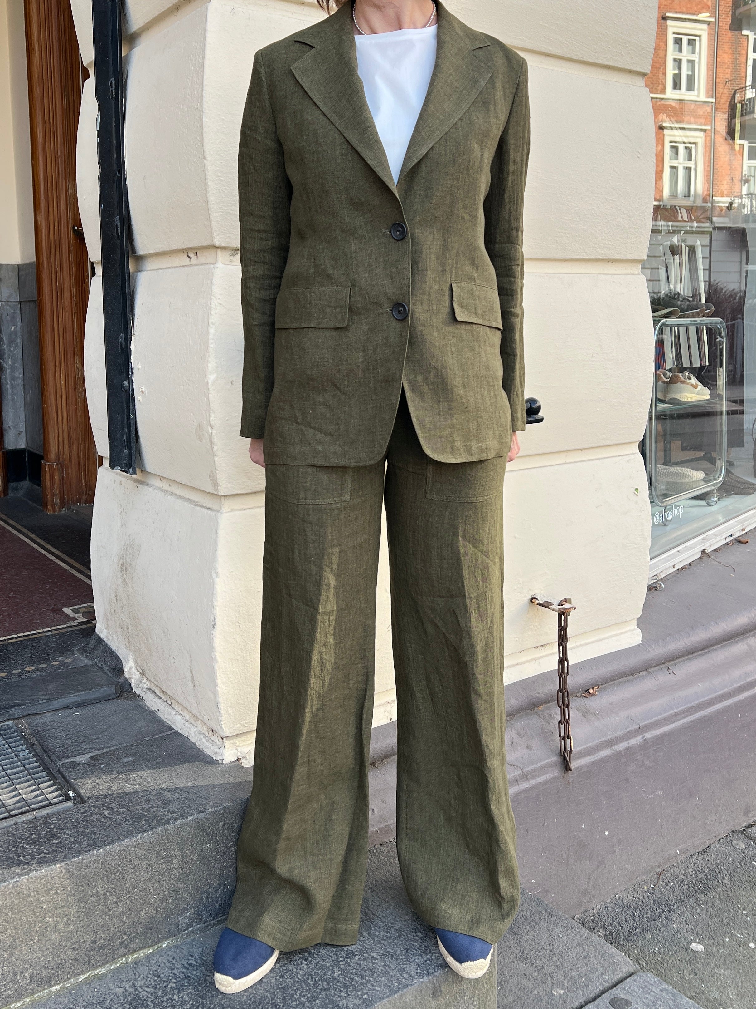 Diega Verko Hør Jakke Kaki