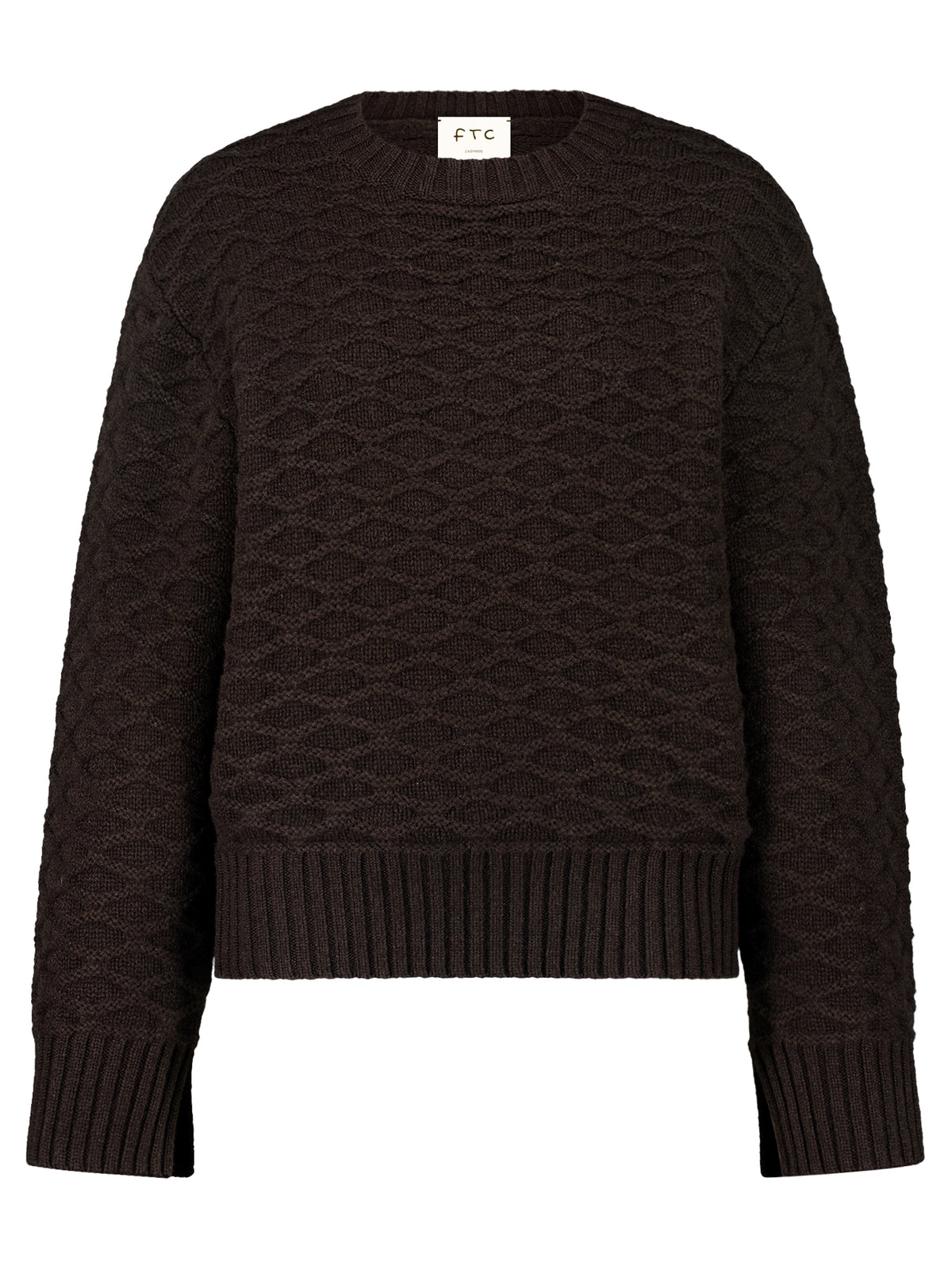 FTC Cashmere Pullover Boatneck Espresso