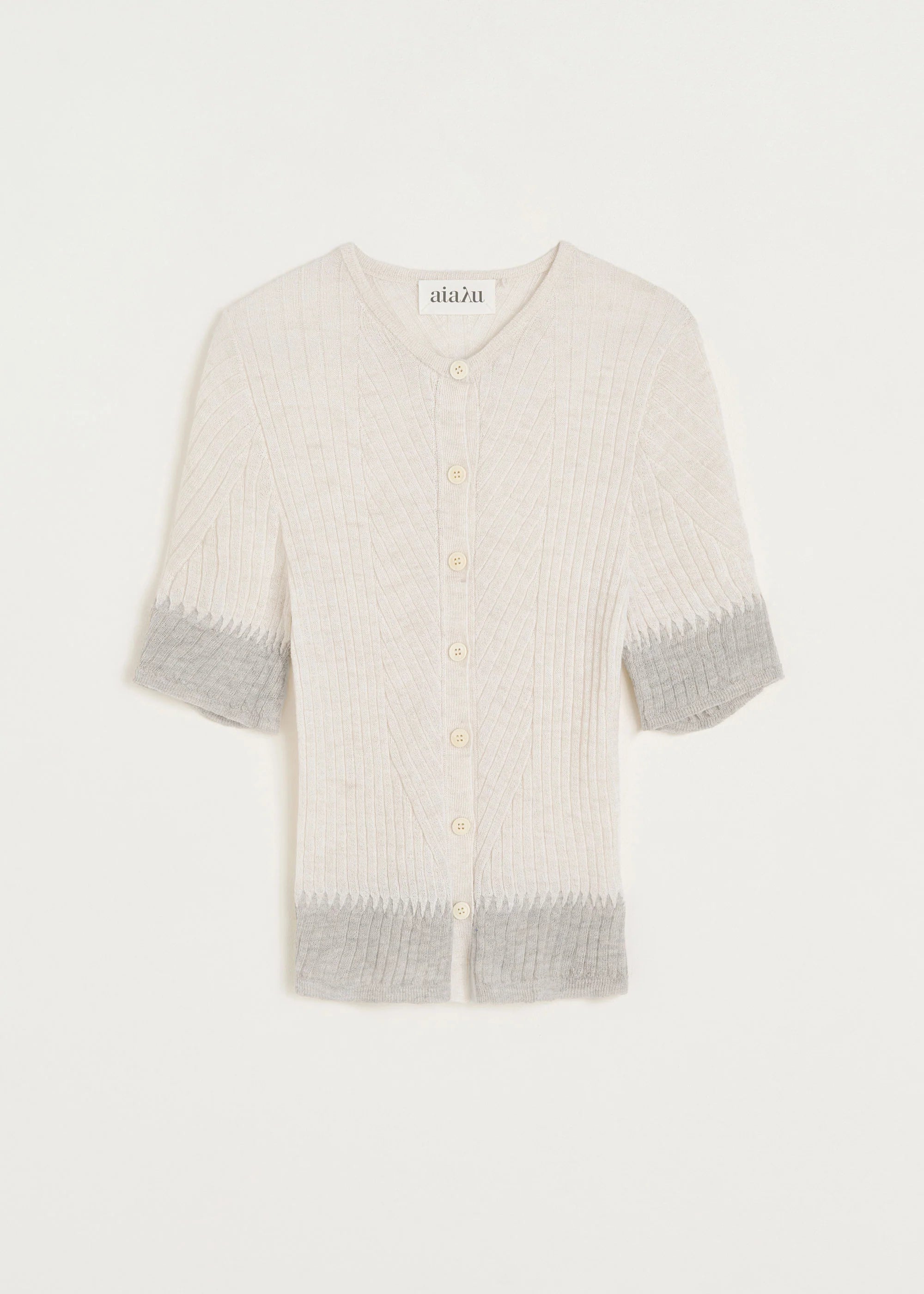 Aiayu Hira Llama Cardigan Albicant