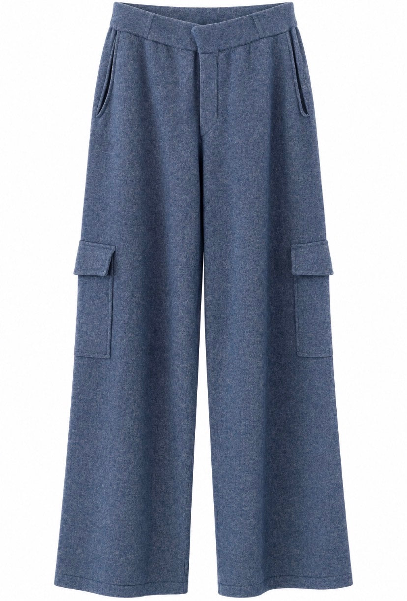FTC Cashmere Bukser i Blue Stone