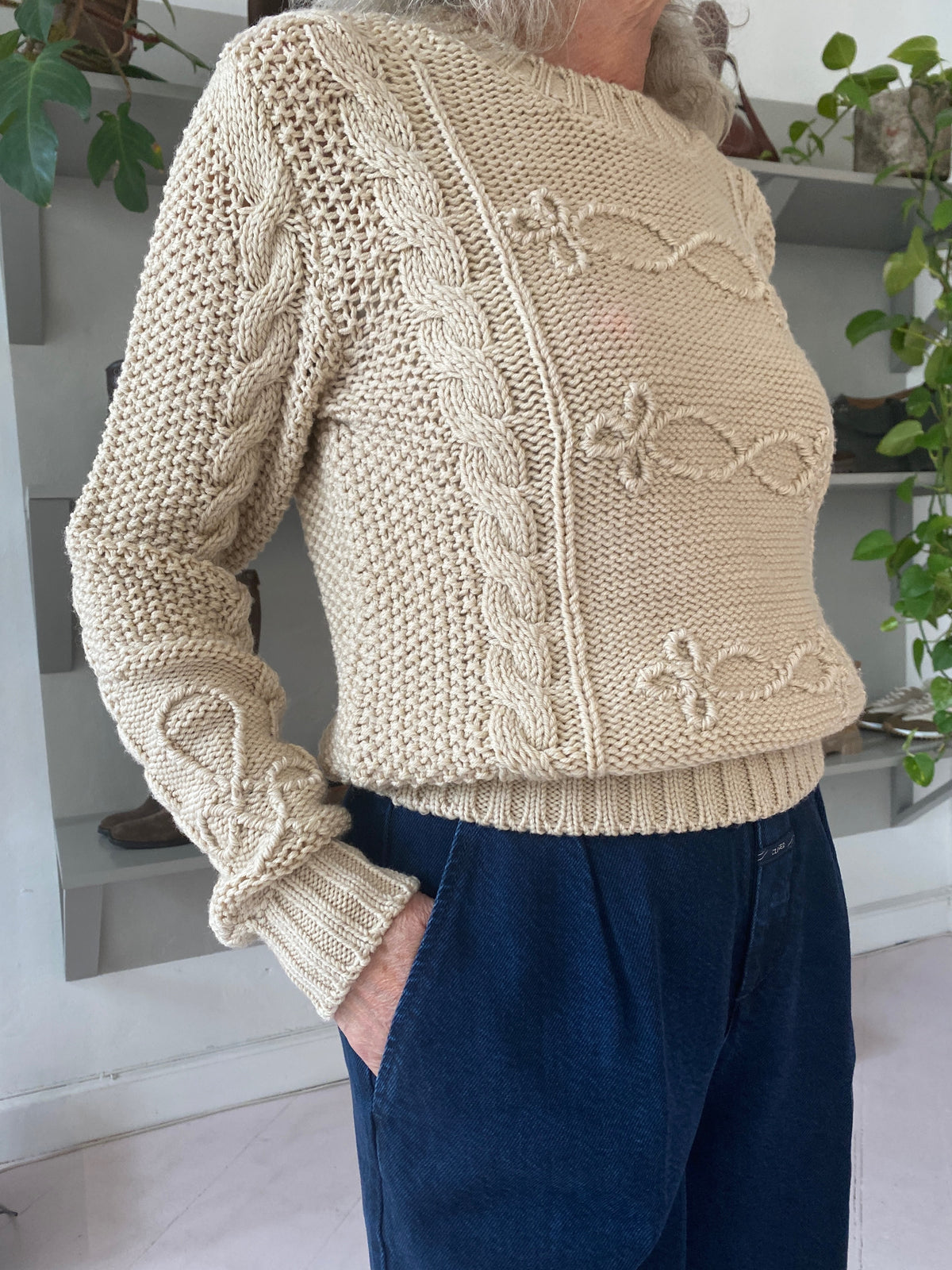 Forte Forte The Queen cable wool sweater Cream