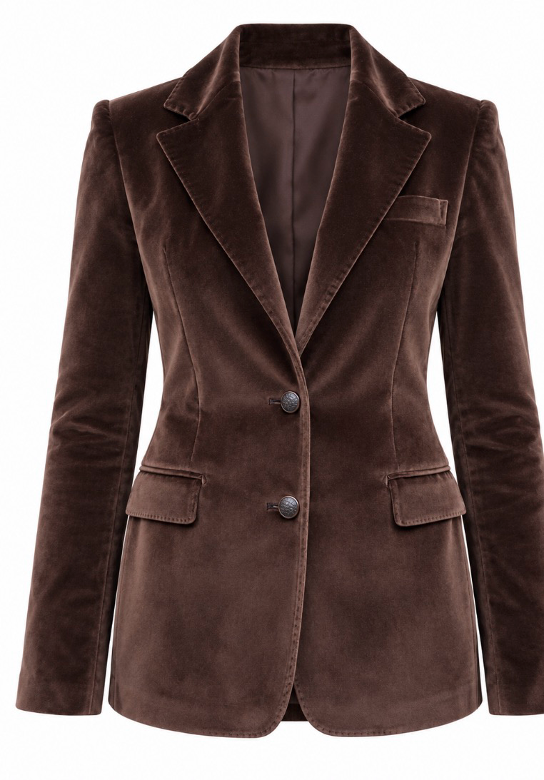 Tagliatore J-Parigi Blazer Velour Mørkebrun