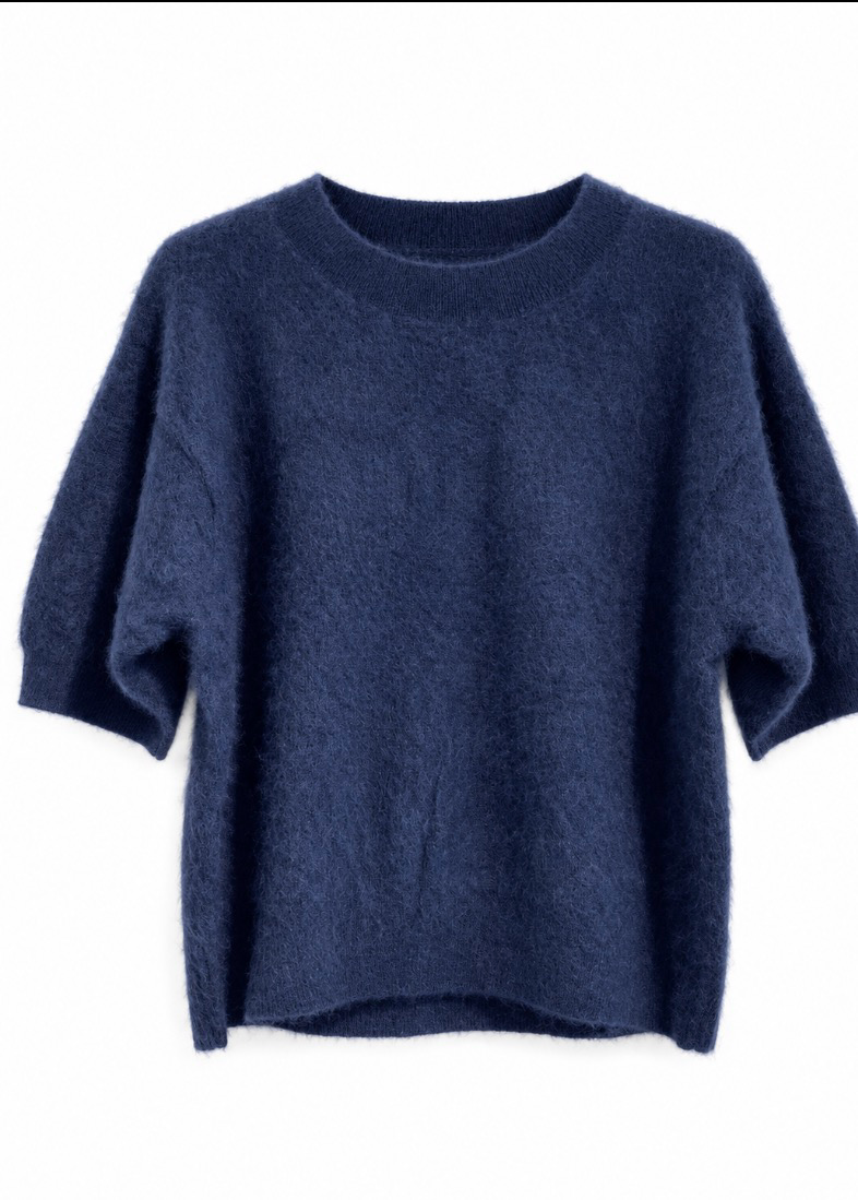 Majestic Filatures Uld/Cashmere Sweater Navy