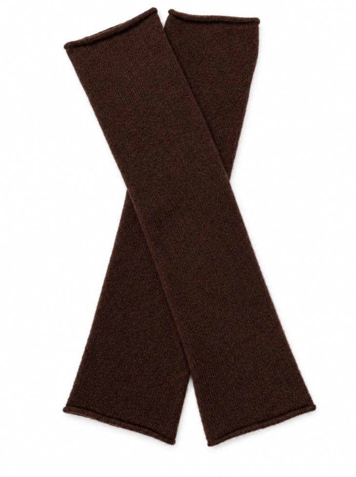 Lisa Yang Aspen Arm Warmers Dark Oak