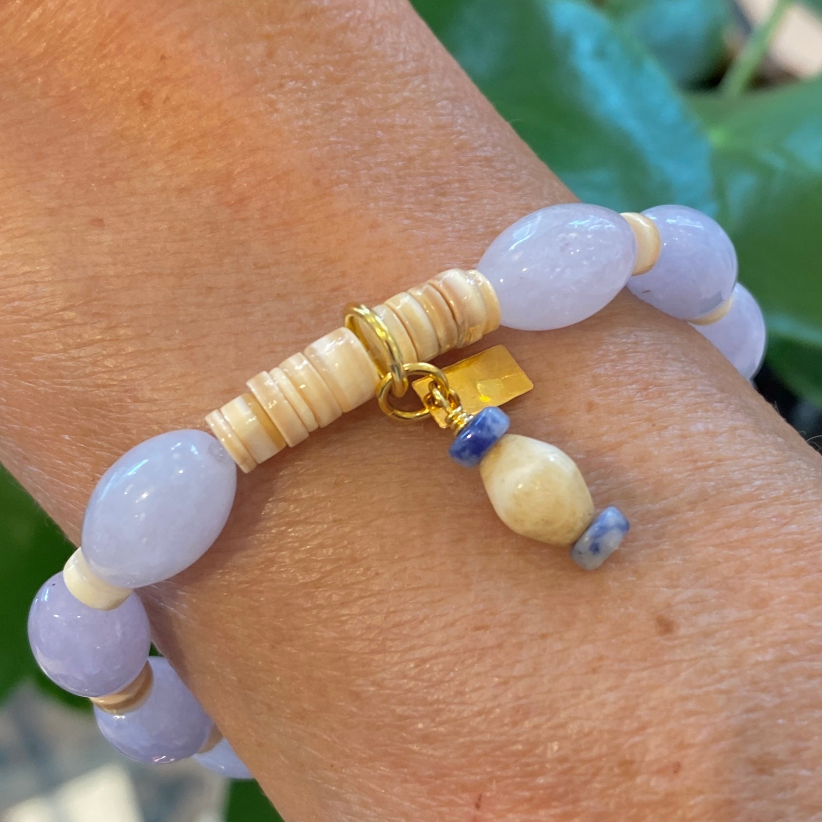 Limkilde Armbånd Lavendel Perler