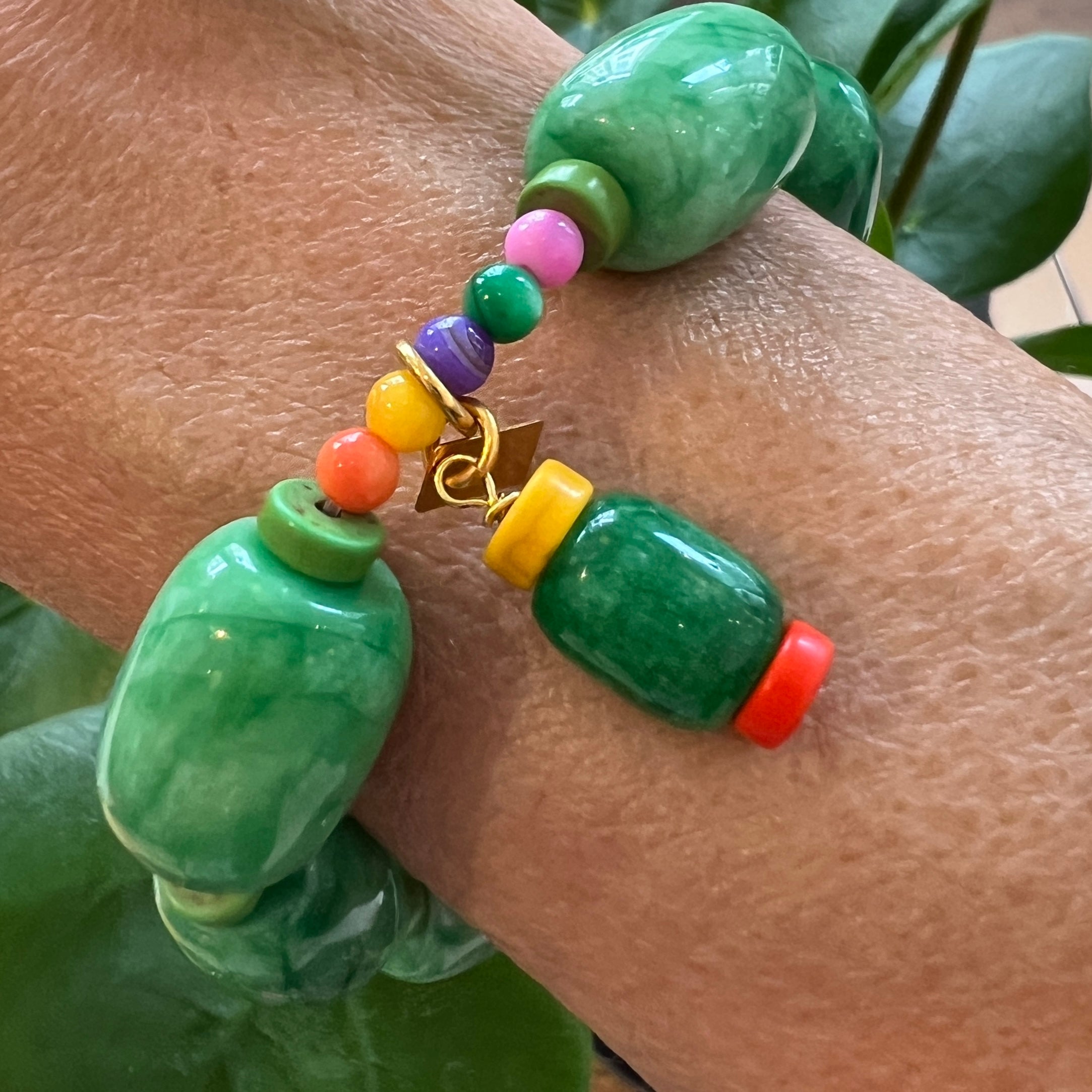 Limkilde Armbånd Grønne Perler