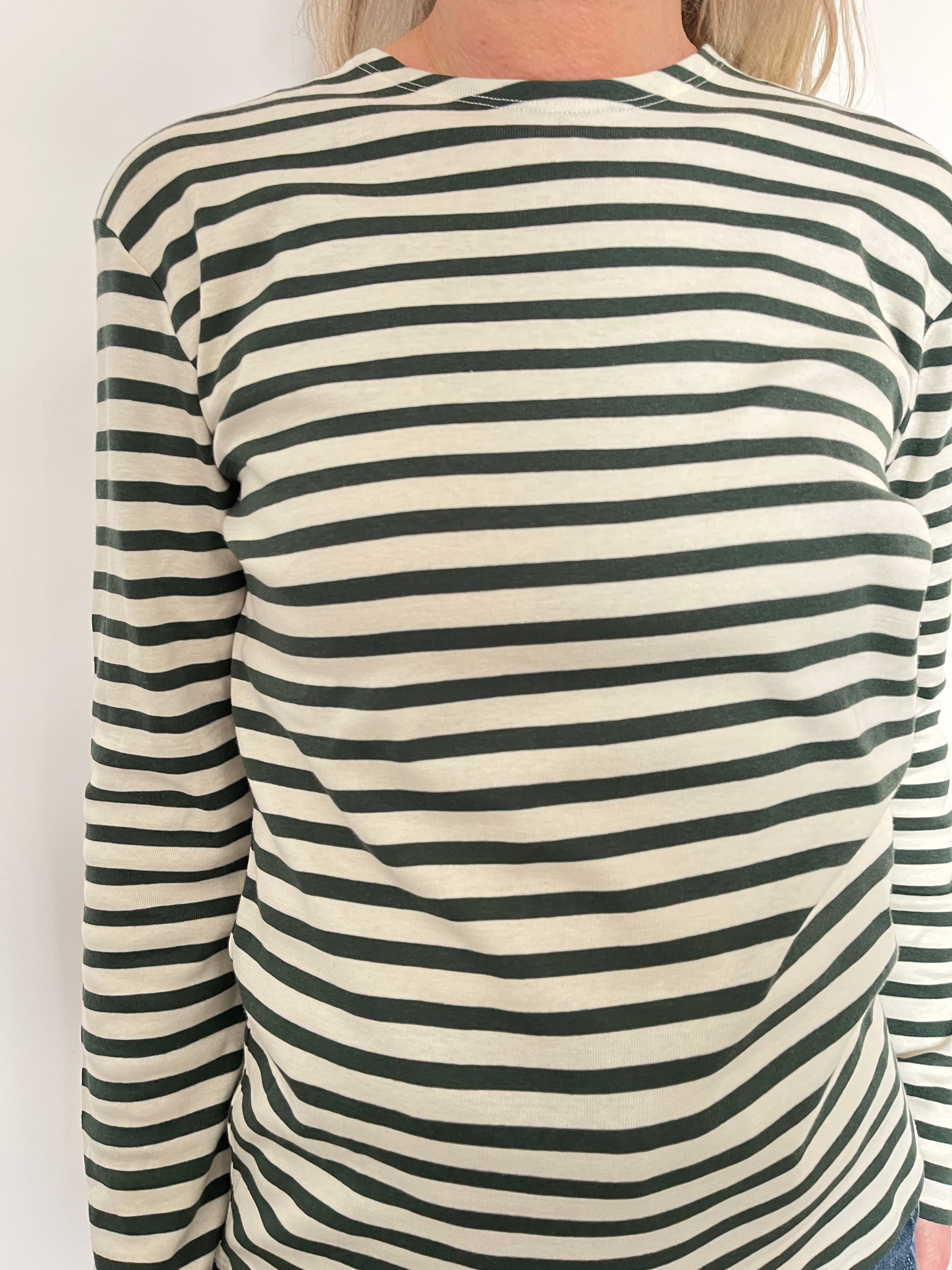 Closed Langærmet T-shirt Stribet Mørkegrøn