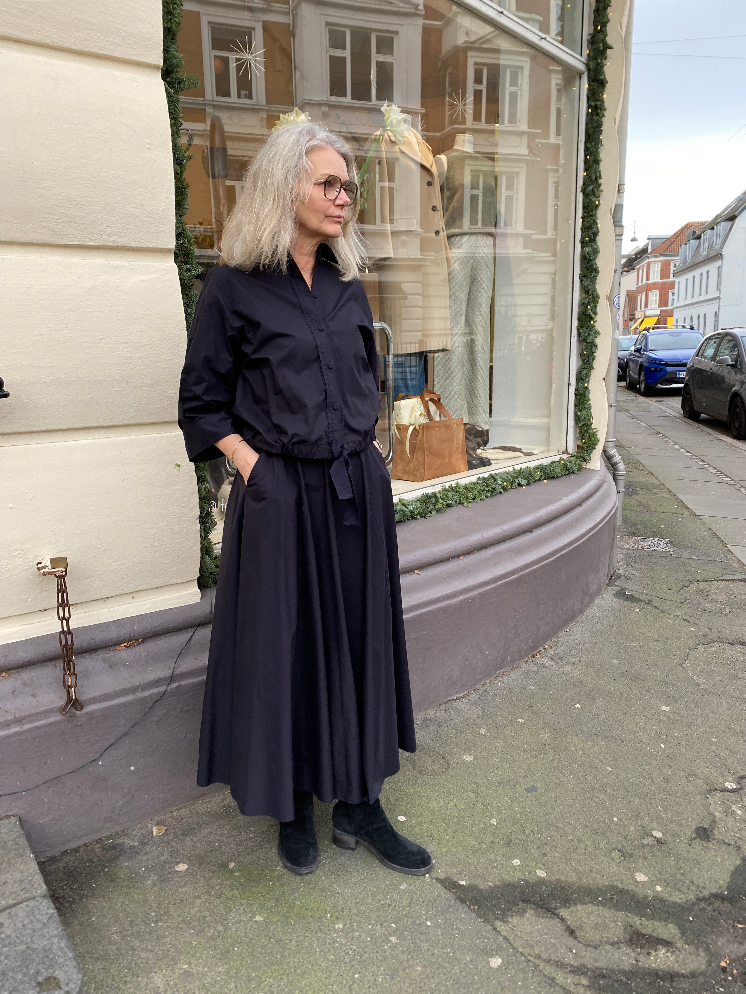 Forte Forte 14608 Half-sleeve Poplin Shirt Notte