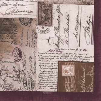 Andrea's 1947 Postcard Tørklæde Merlot