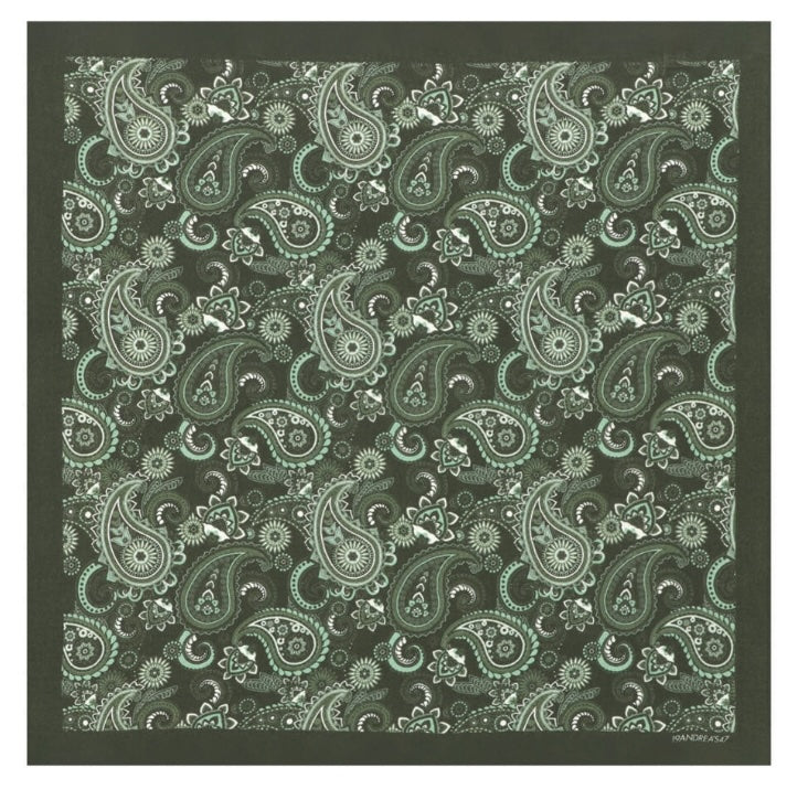 Andrea's 1947 Square Ethnos Tørklæde Armygrøn