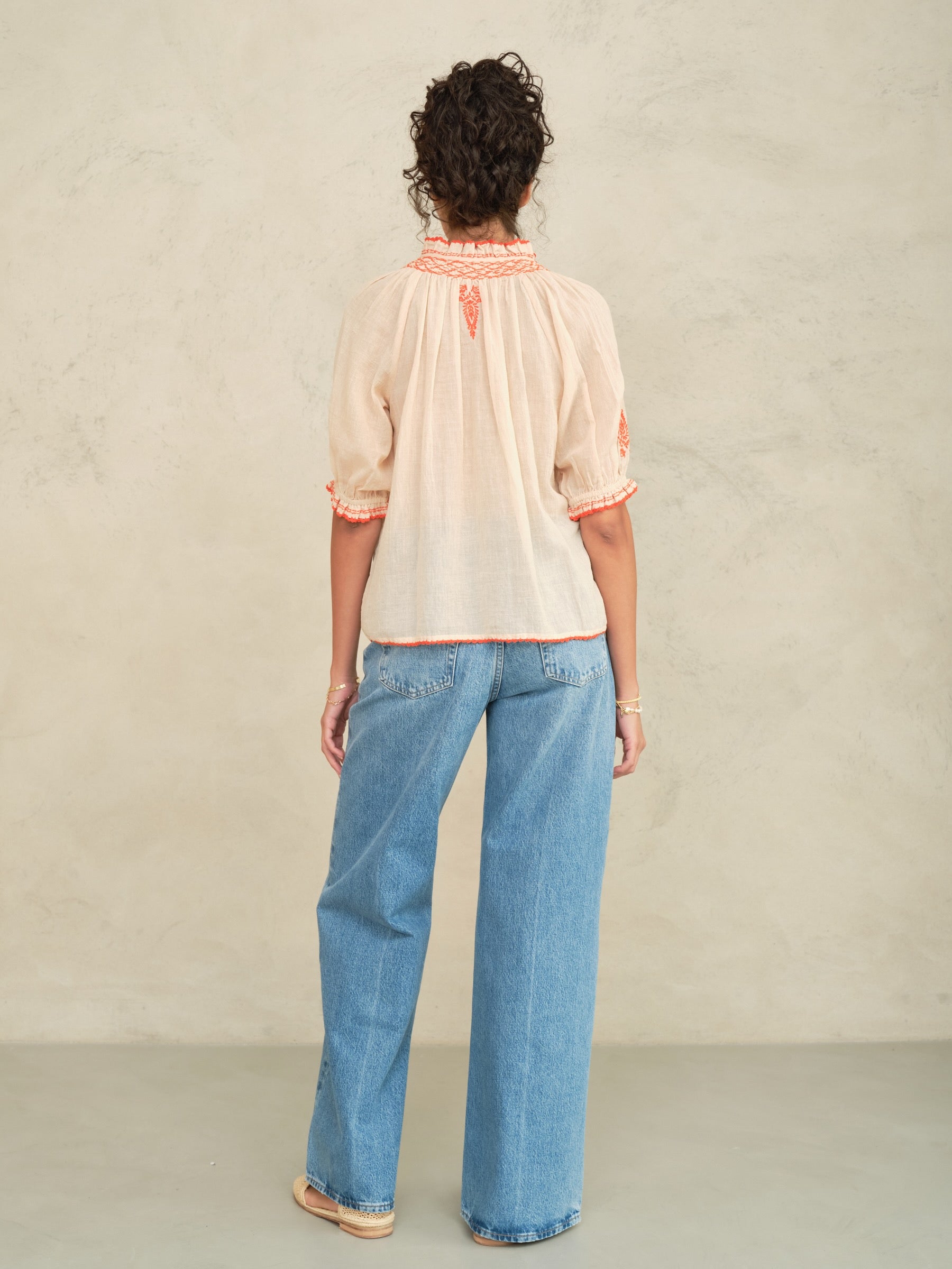 M.A.B.E. Talia Top Beige Orange