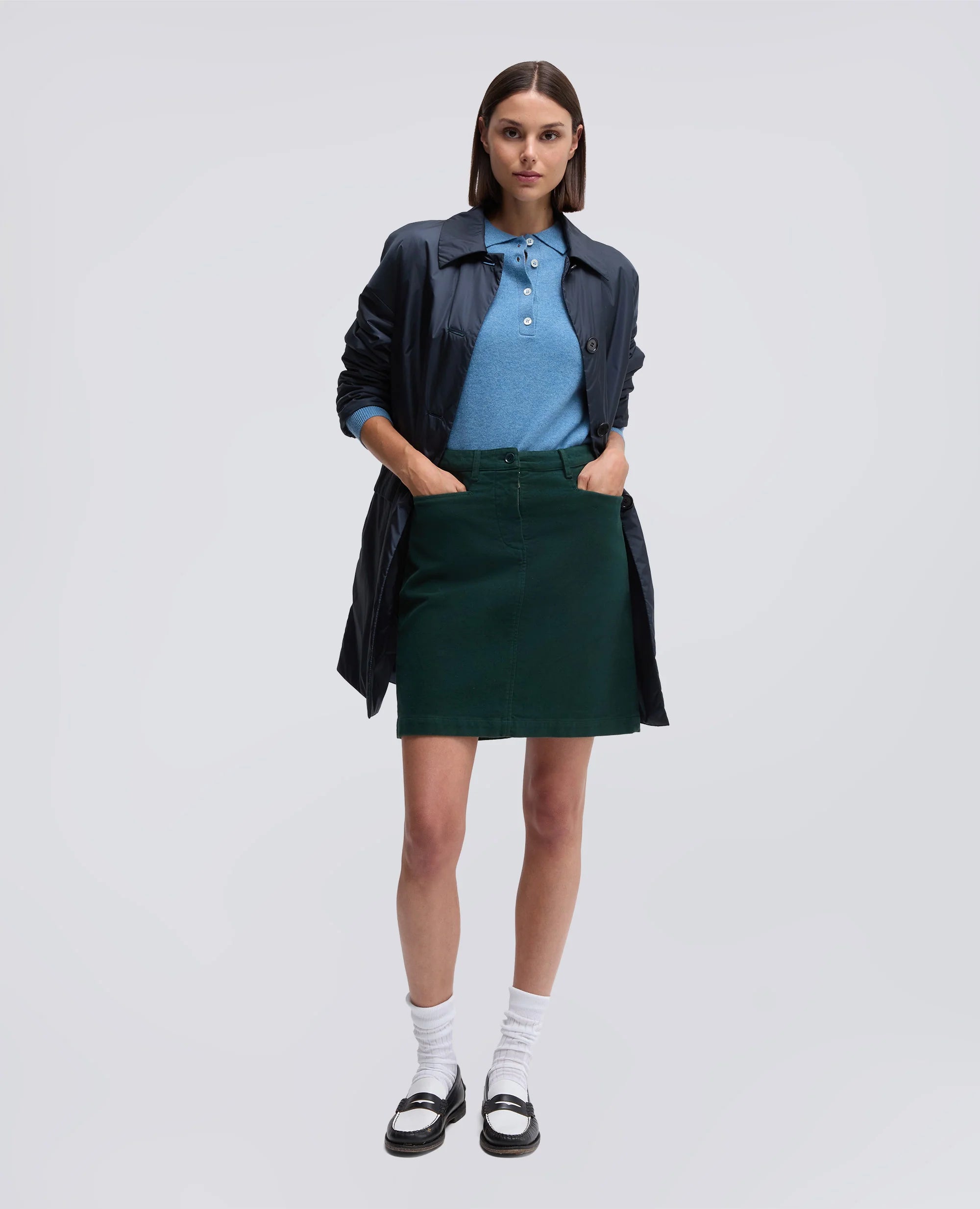 Aspesi Cashmere Poloskjorte Sky Blue
