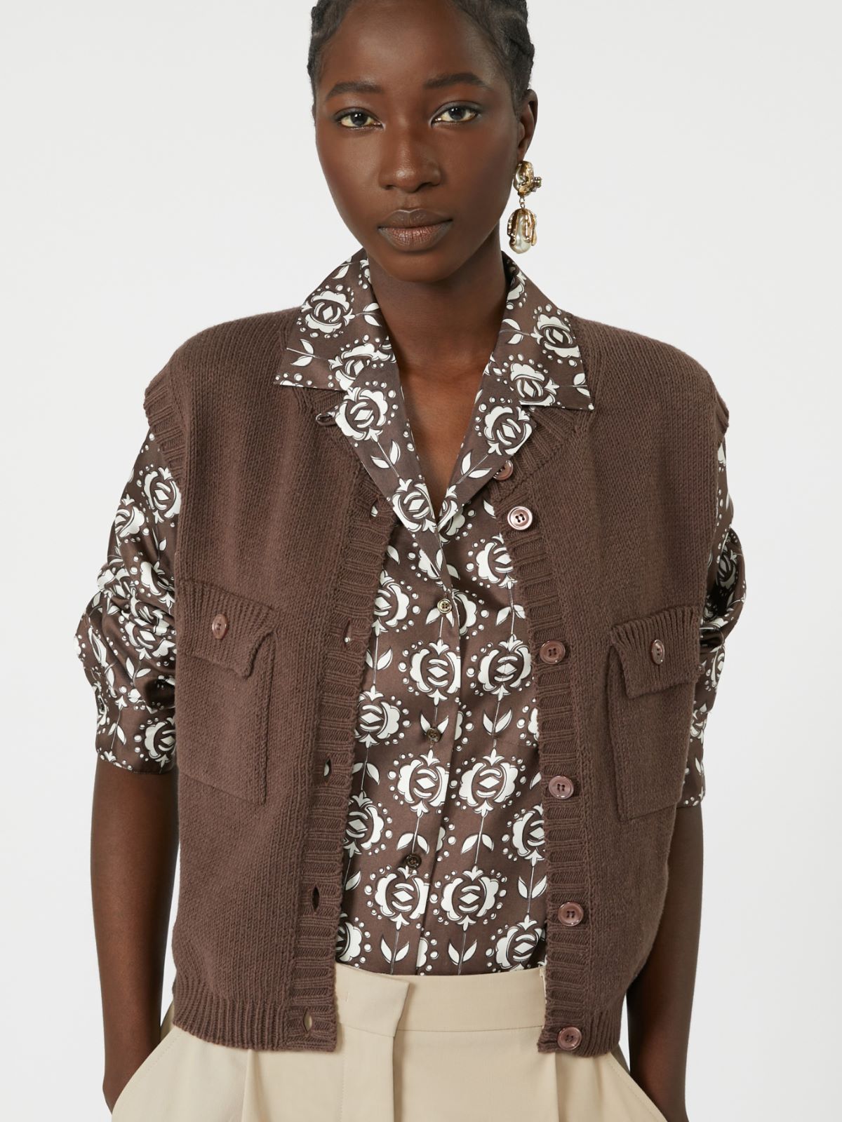 Max Mara Weekend Caprara Vest Chocolate