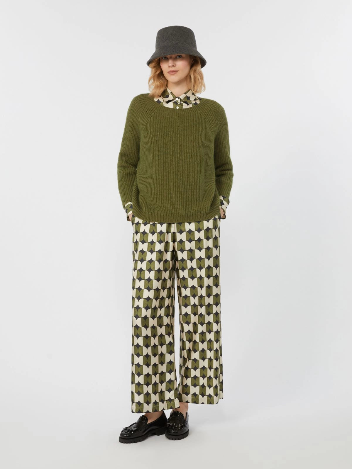Max Mara Weekend Xeno Mohair Jumper Olive Green