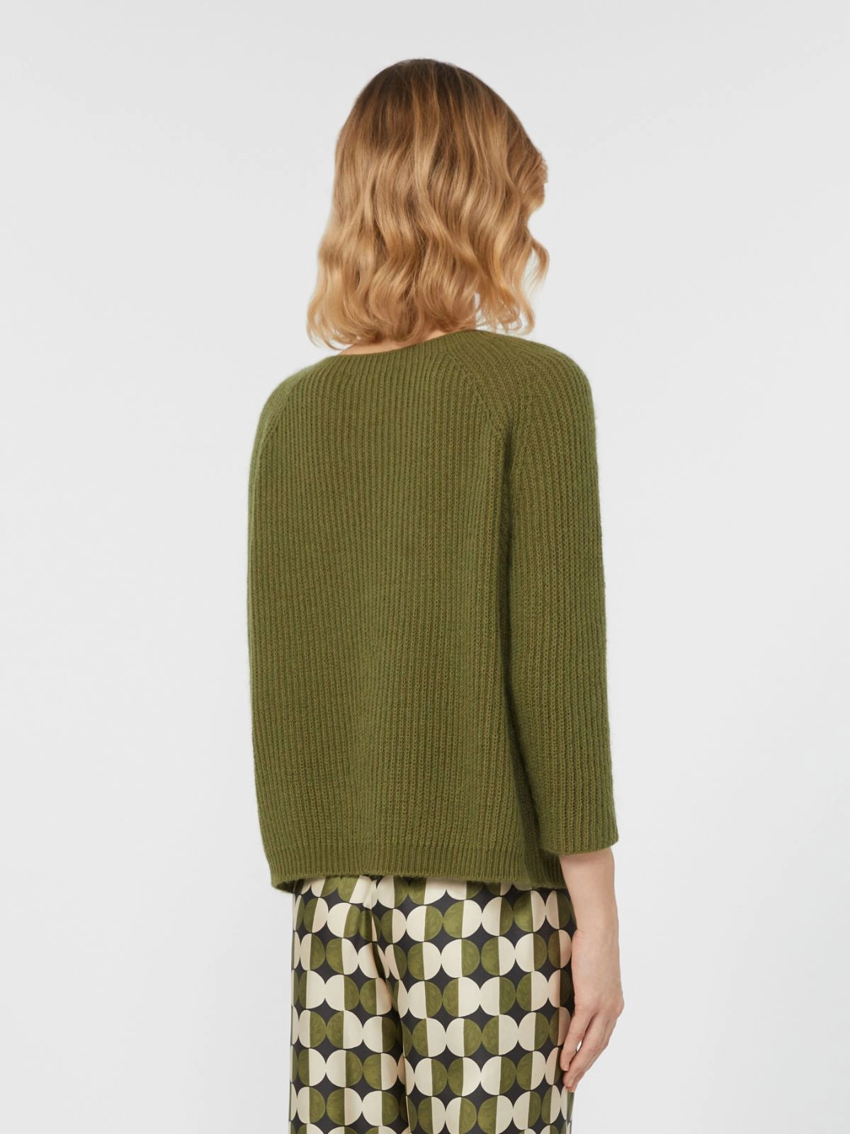 Max Mara Weekend Xeno Mohair Jumper Olive Green