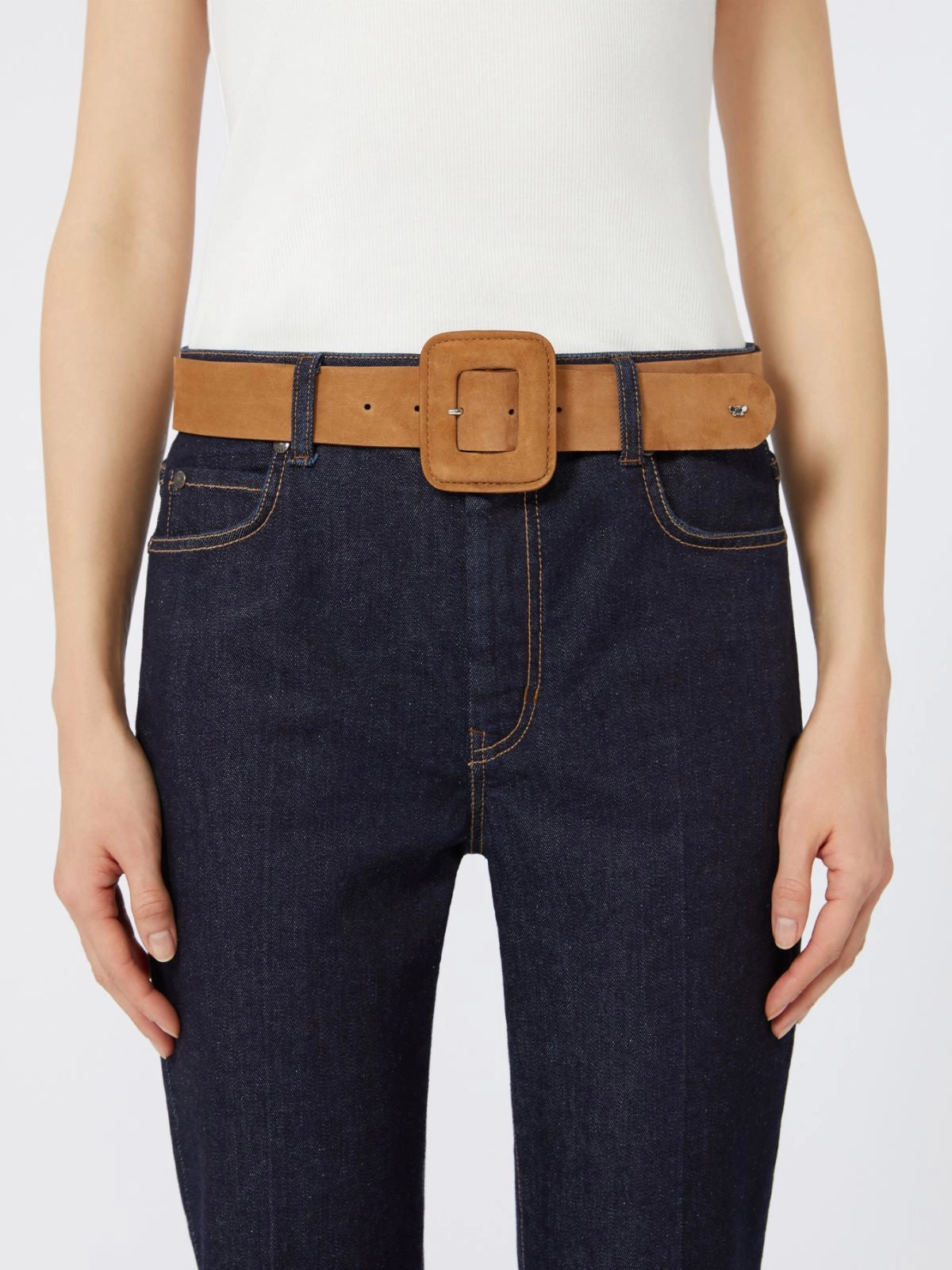 Max Mara Weekend Brio Ruskind Bælte Brown