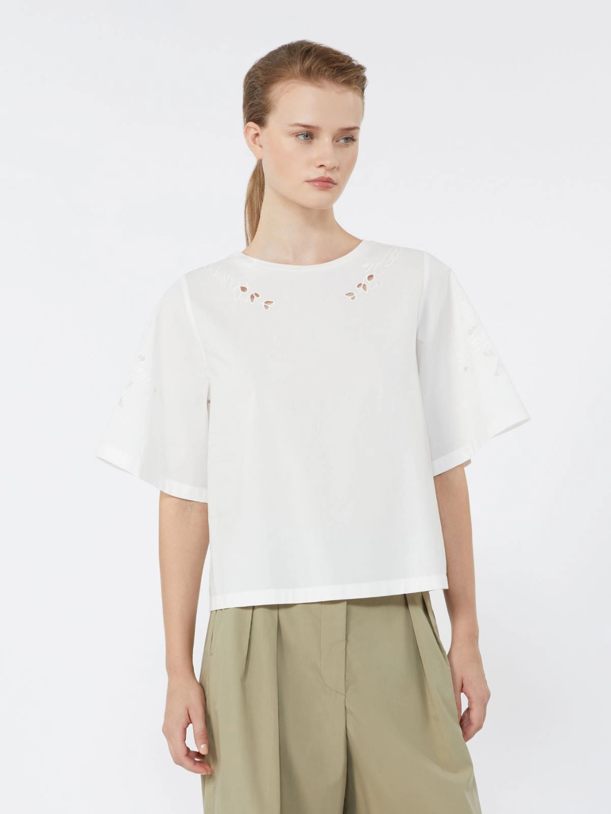 Max Mara Weekend Targa Bomuldspoplin Bluse