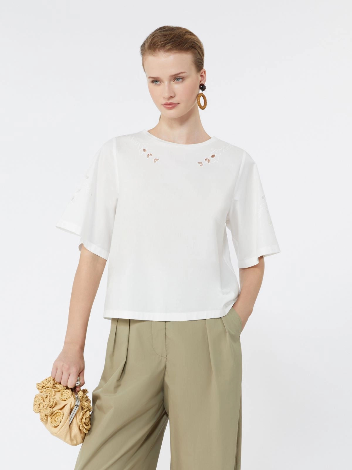 Max Mara Weekend Targa Bomuldspoplin Bluse