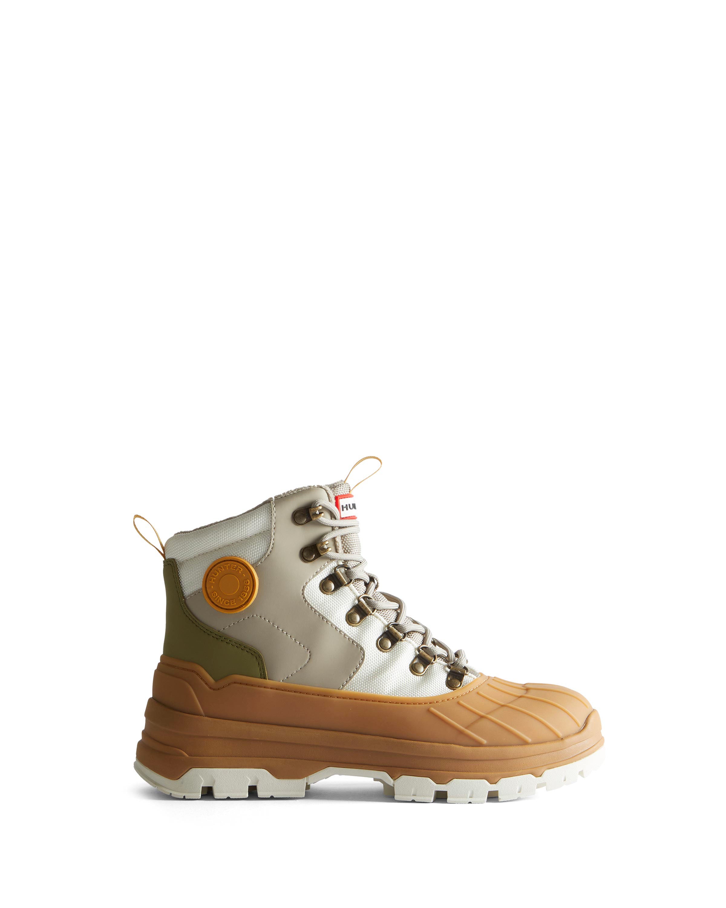 Hunter Explorer Duck Boots White Utility Green