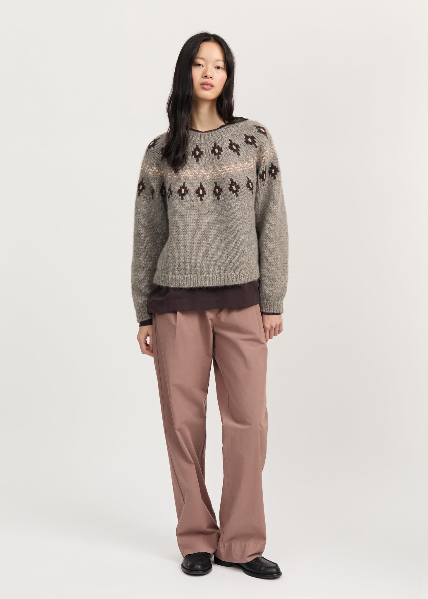 Aiayu Wyn strik pure grey
