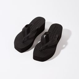 Sleepers Tapered High Platform Flip Flops Brown