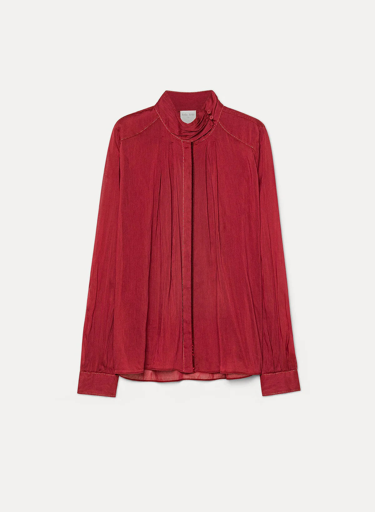 Forte Forte 15104 cotton silk voile shirt pomgranate