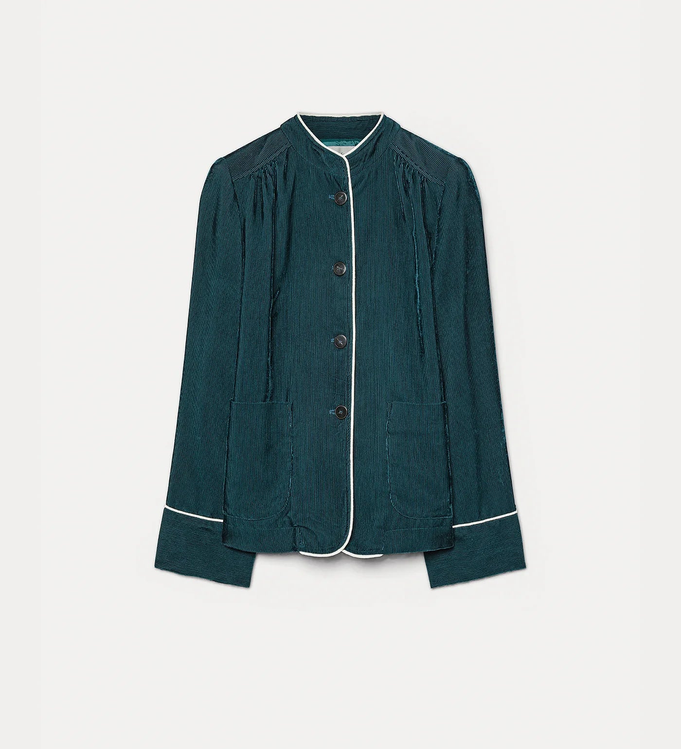 Forte Forte 15038 Fluid Ribbed velvet tang jacket jade