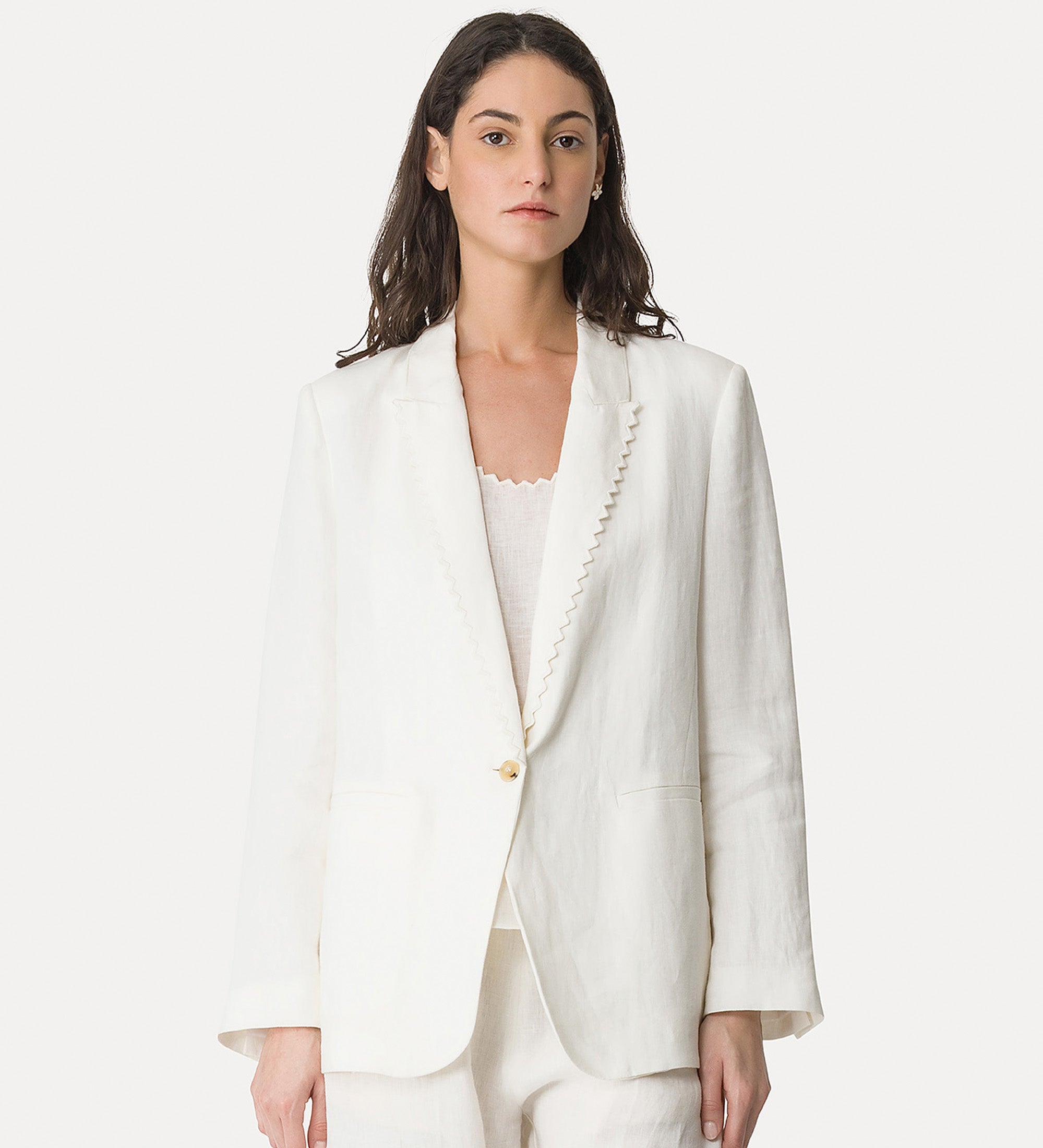 Forte Forte 14825 Chic Linen Jacket w. Embroidery