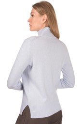 Gran Sasso Mock Turtle Neck Lyseblå Melange