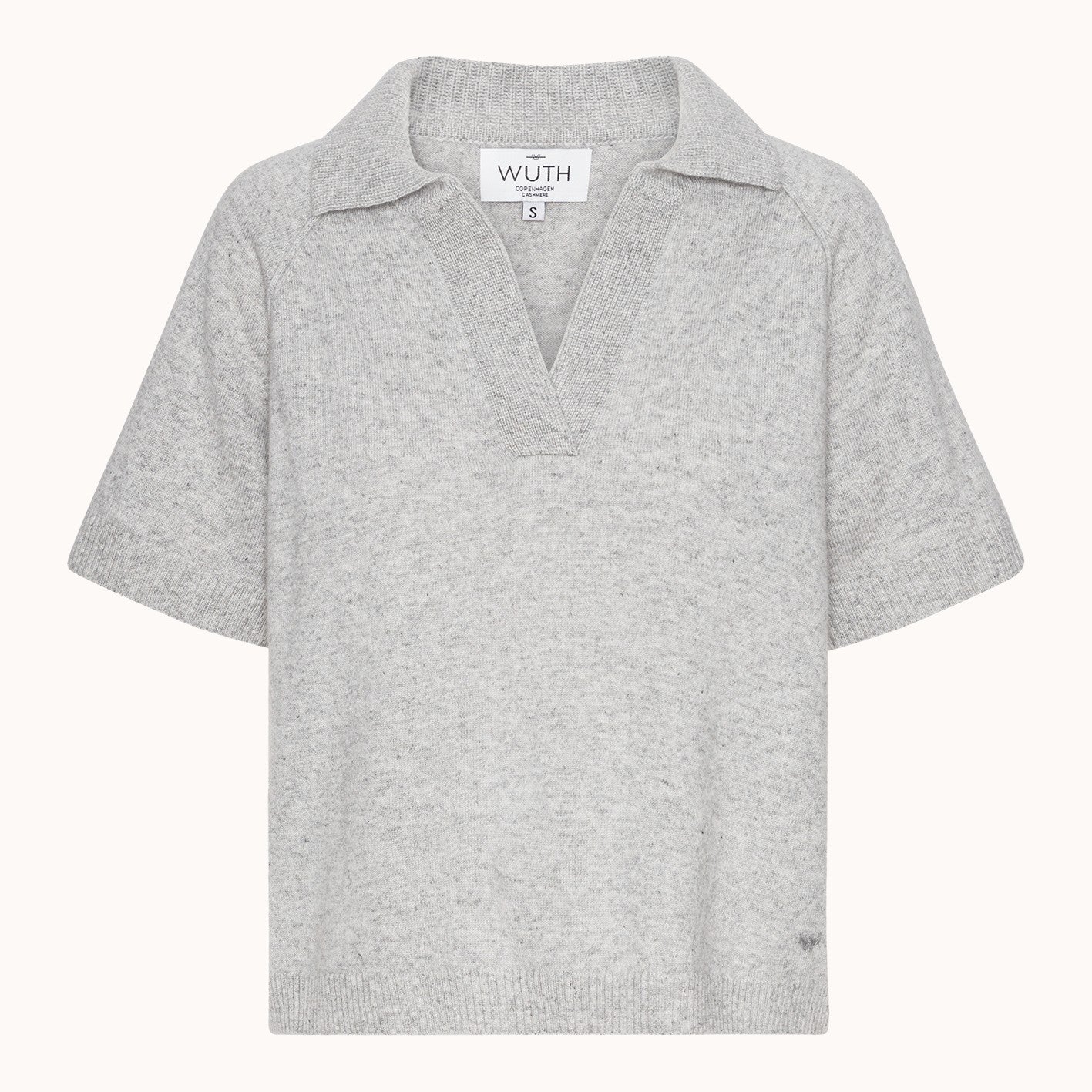 WUTH Bella Cashmere Polo Light Grey