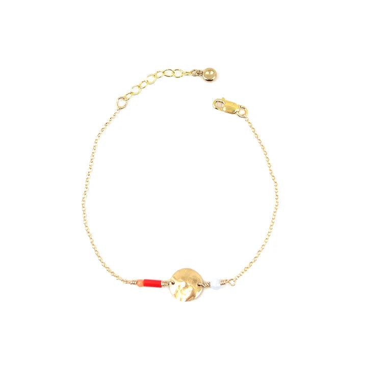 Leleah Armbånd Zahia Red/Light Blue